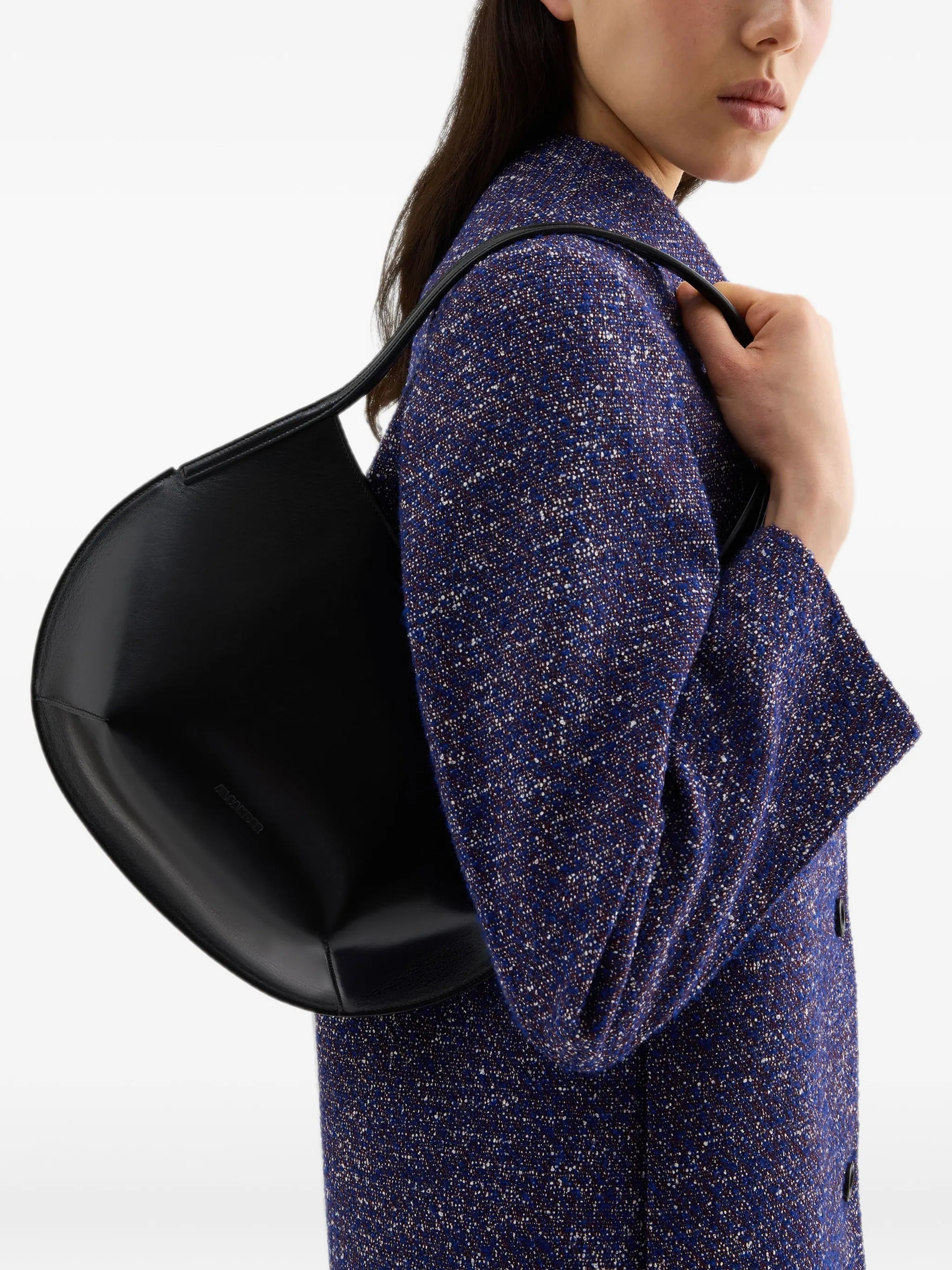 Kante angular leather shoulder bag