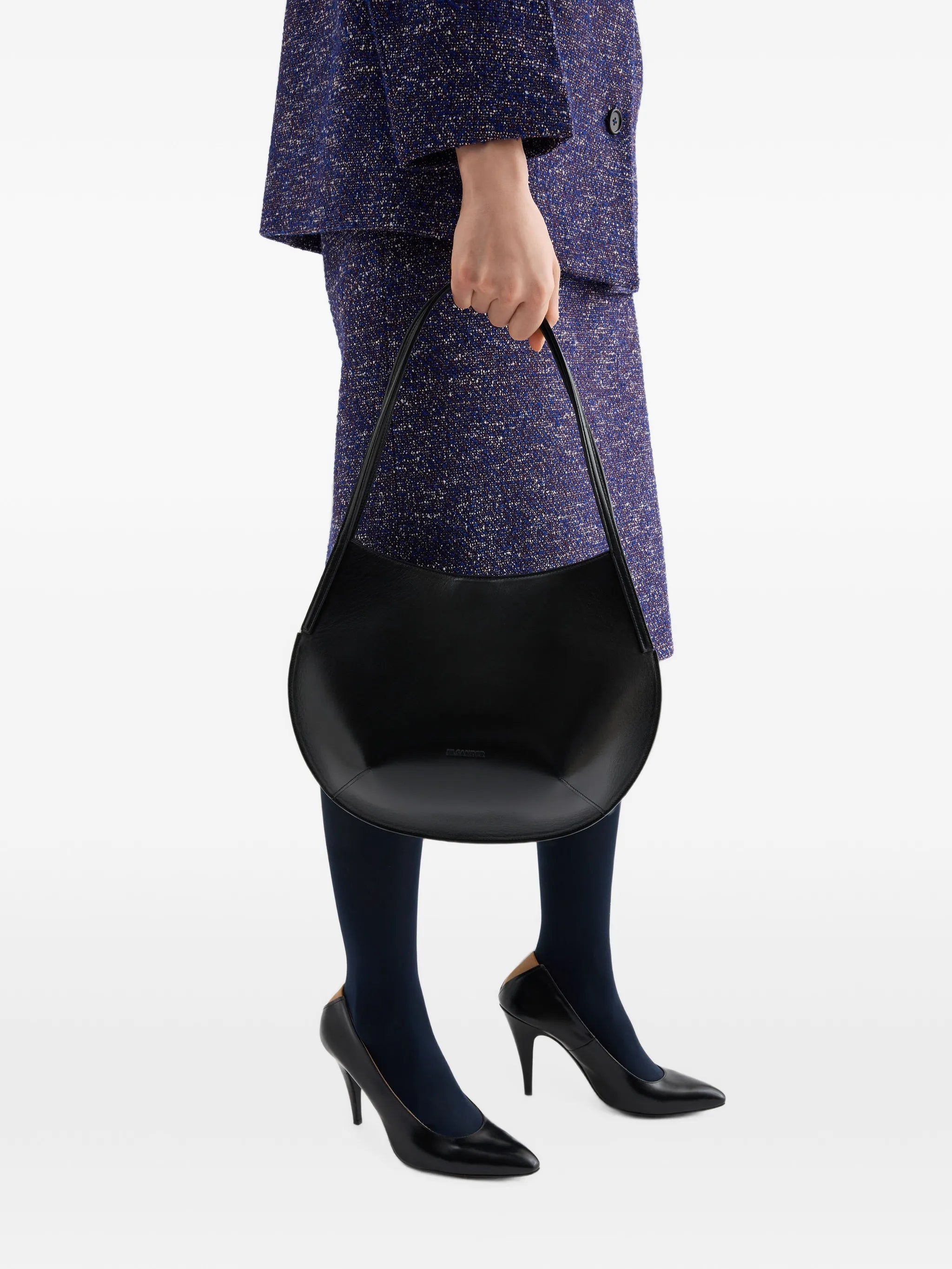 Kante angular leather shoulder bag
