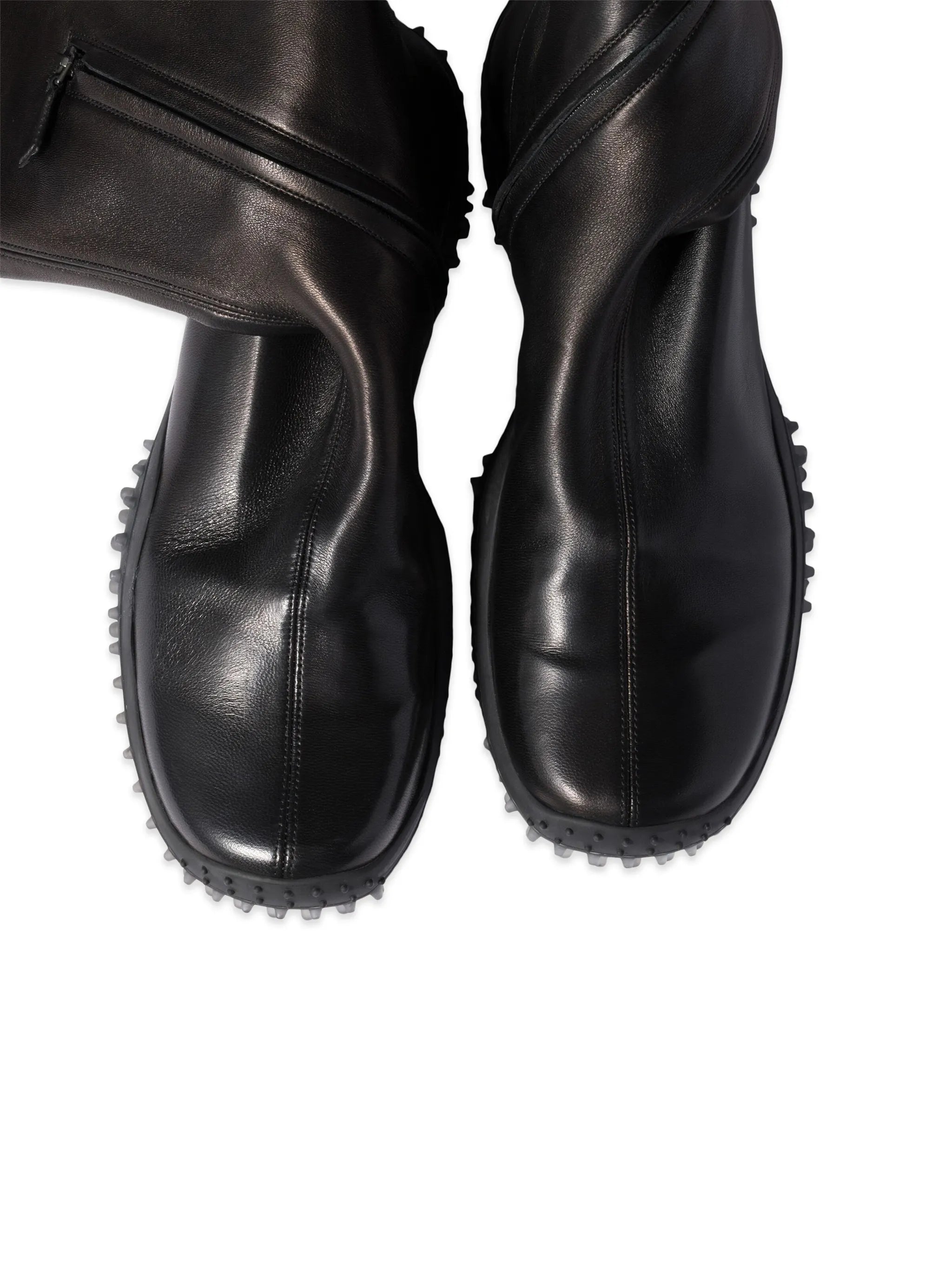 stretch nappa leather boots