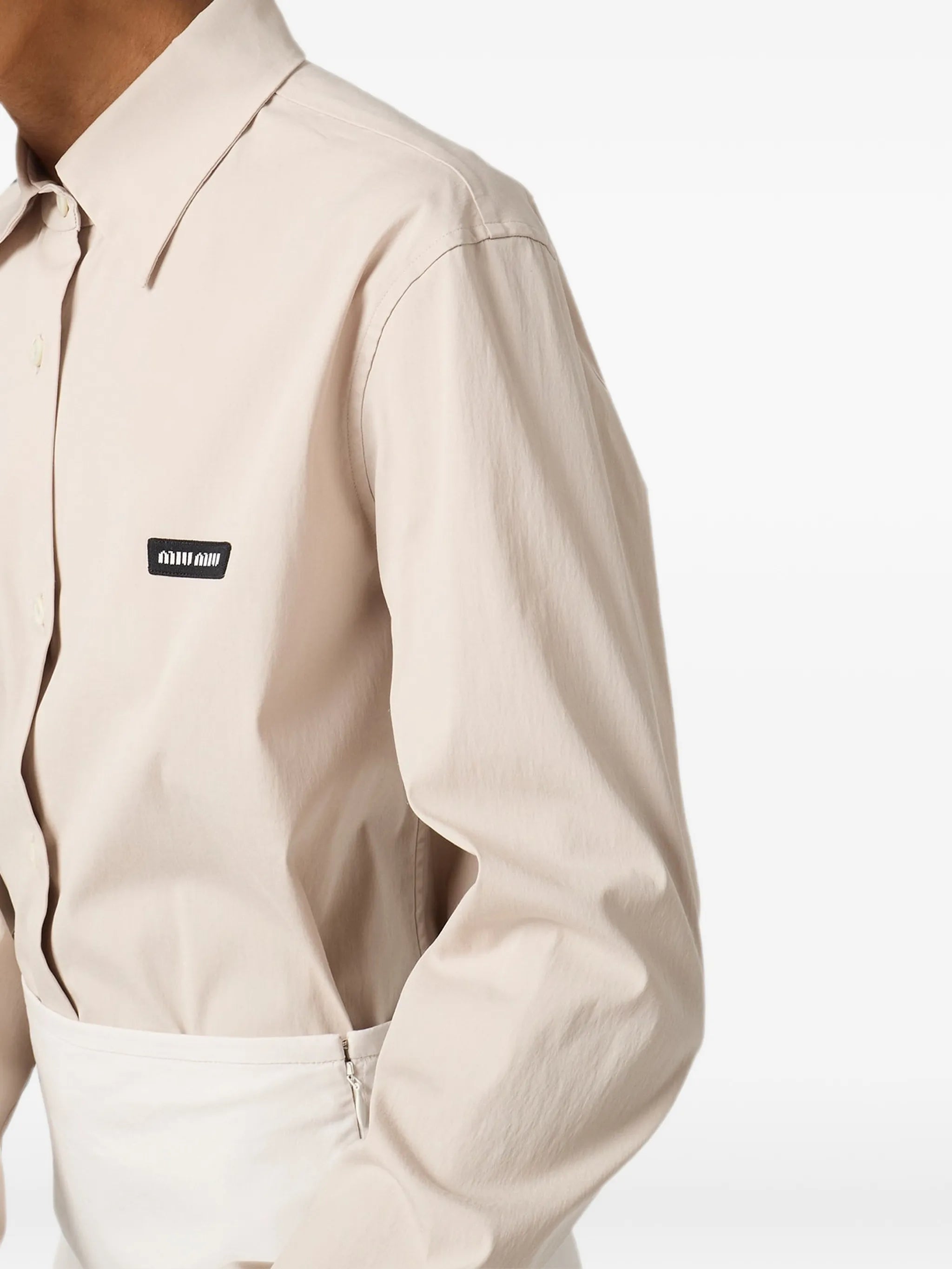 stretch-poplin shirt