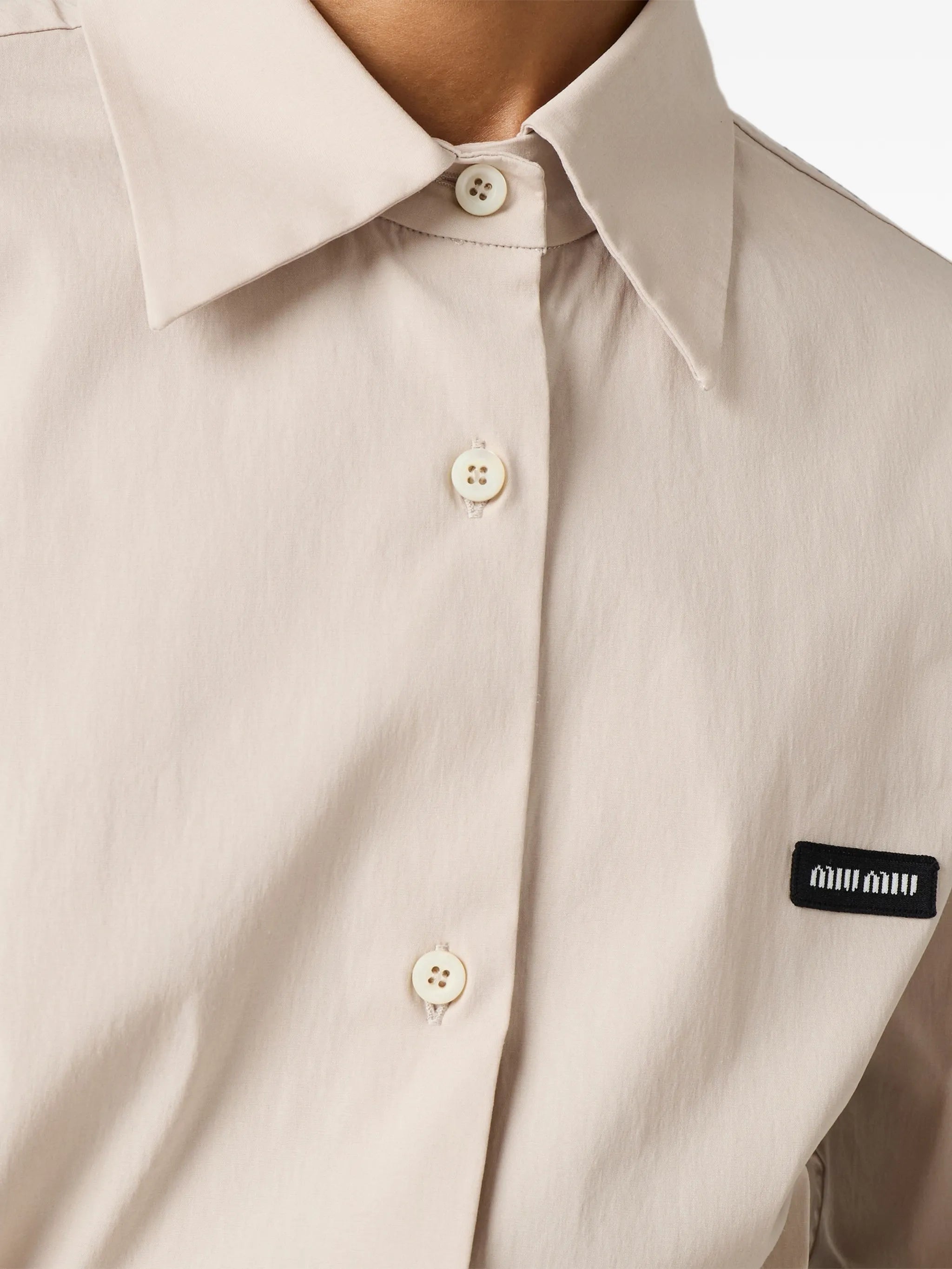 stretch-poplin shirt