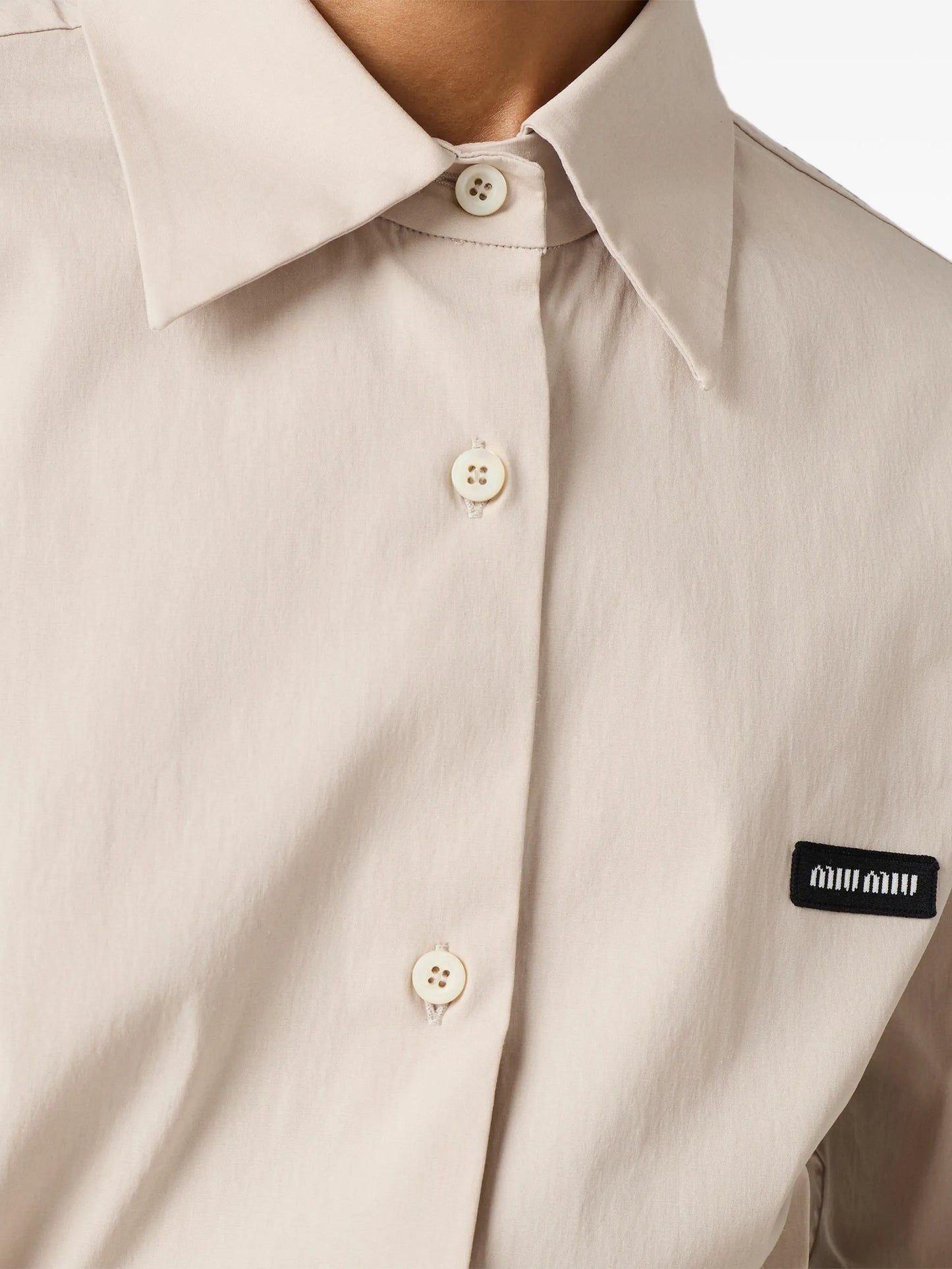 stretch-poplin shirt