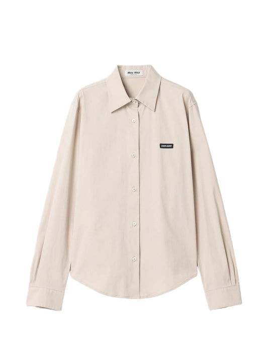 stretch-poplin shirt