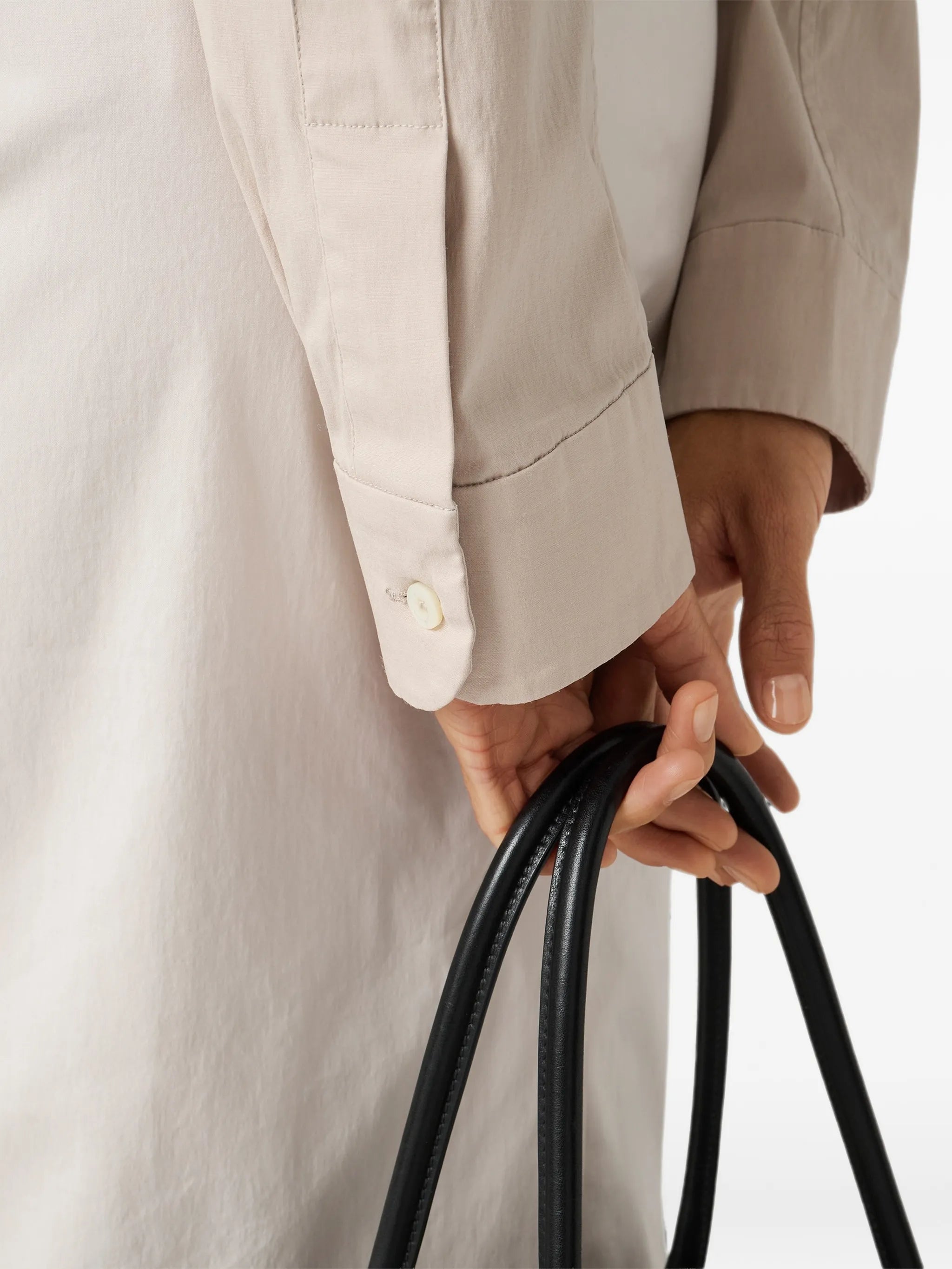 stretch-poplin shirt