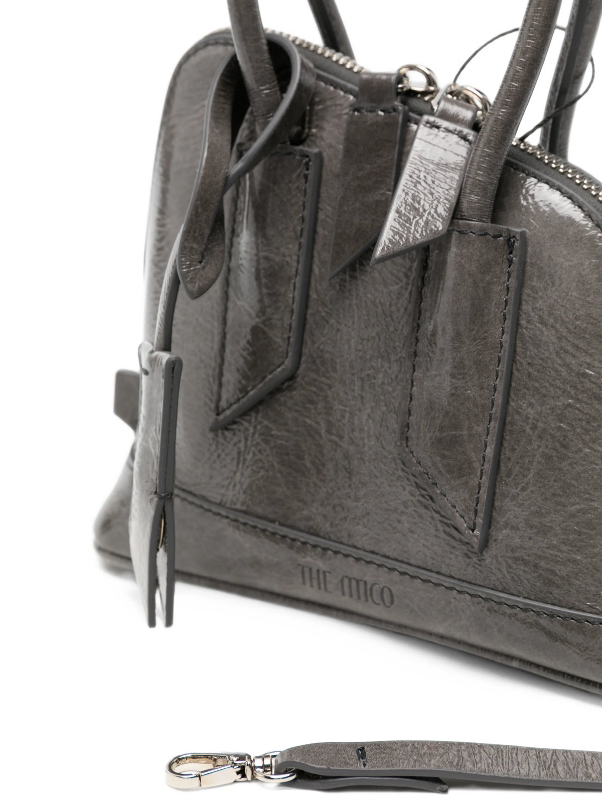 mini Sant Ambroeus patent-leather tote bag