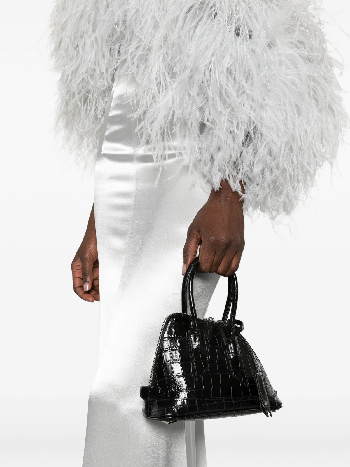 mini Sant Ambroeus croc-effect tote bag
