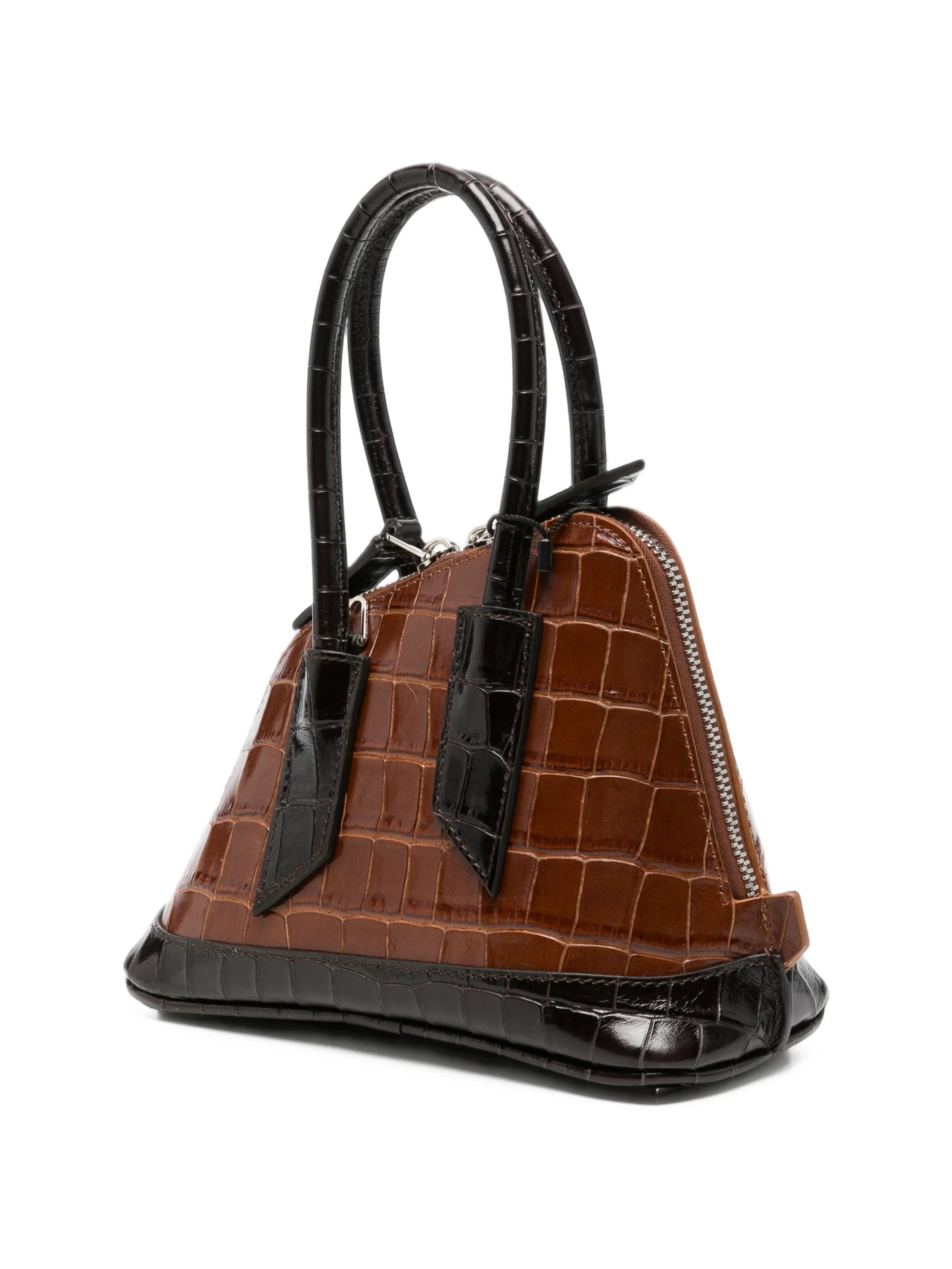mini Sant Ambroeus croc-effect tote bag