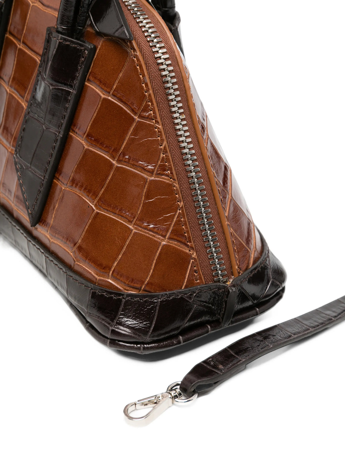 mini Sant Ambroeus croc-effect tote bag