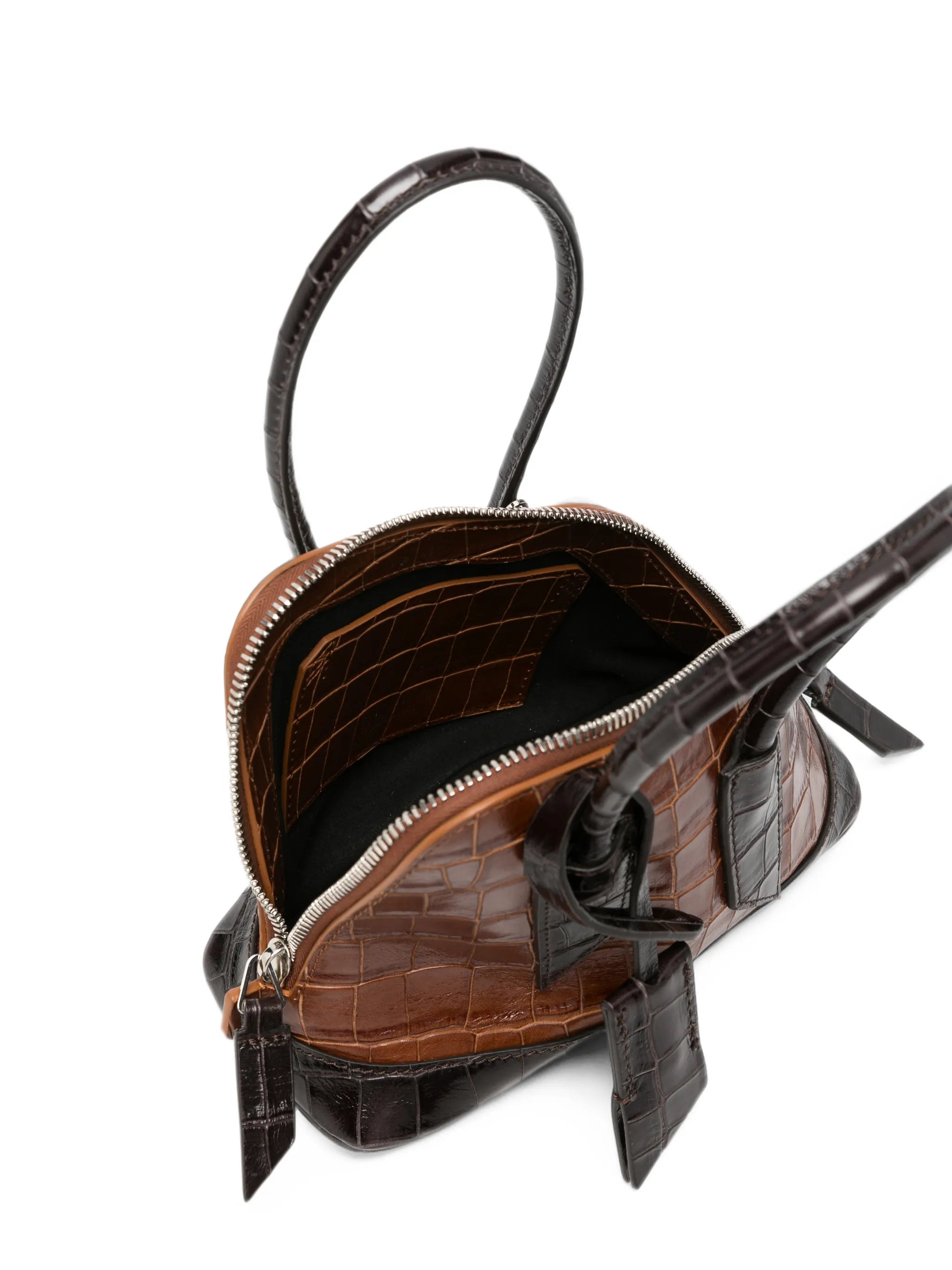 mini Sant Ambroeus croc-effect tote bag