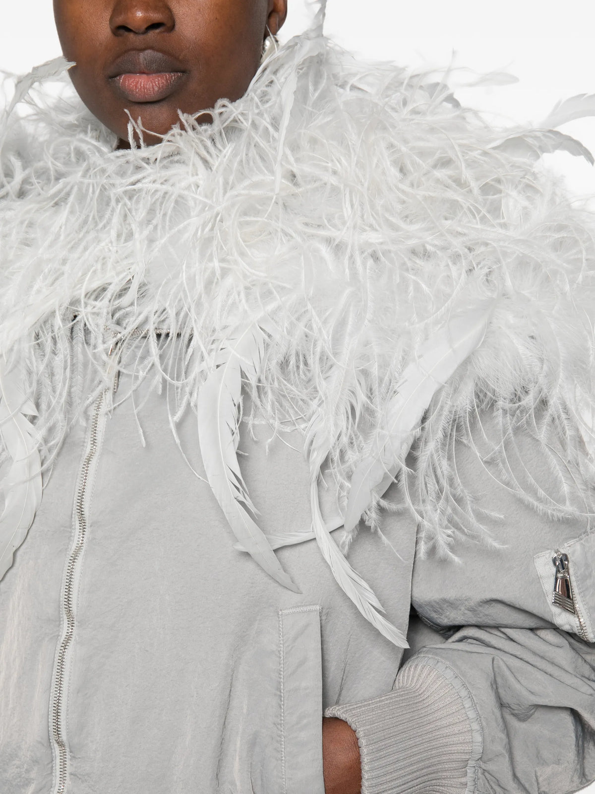 Superattico10 feather bomber jacket