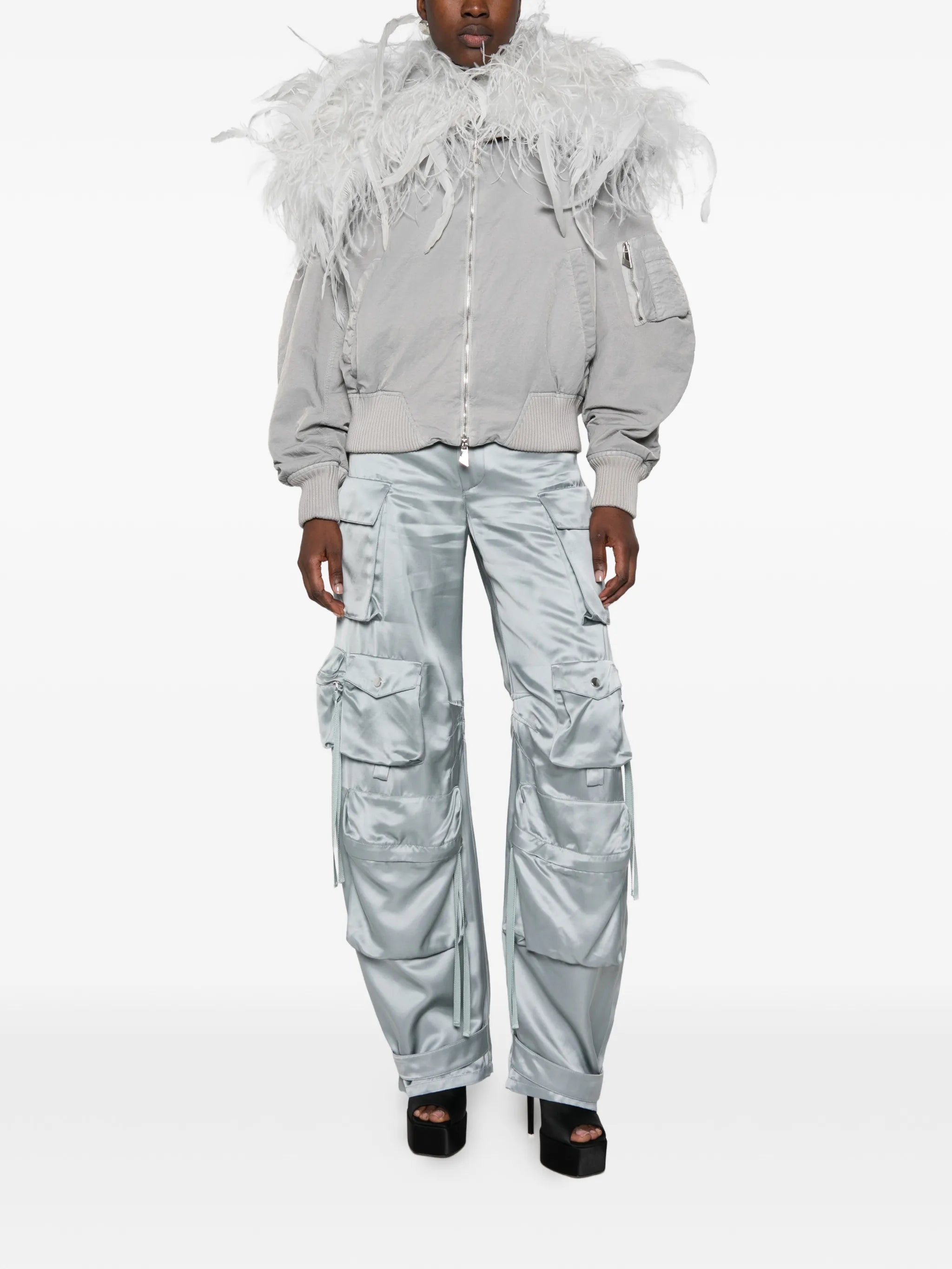 Superattico10 feather bomber jacket