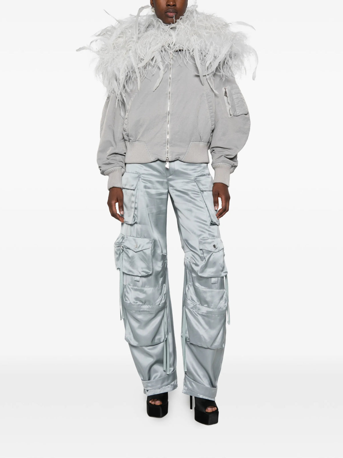 Superattico10 feather bomber jacket