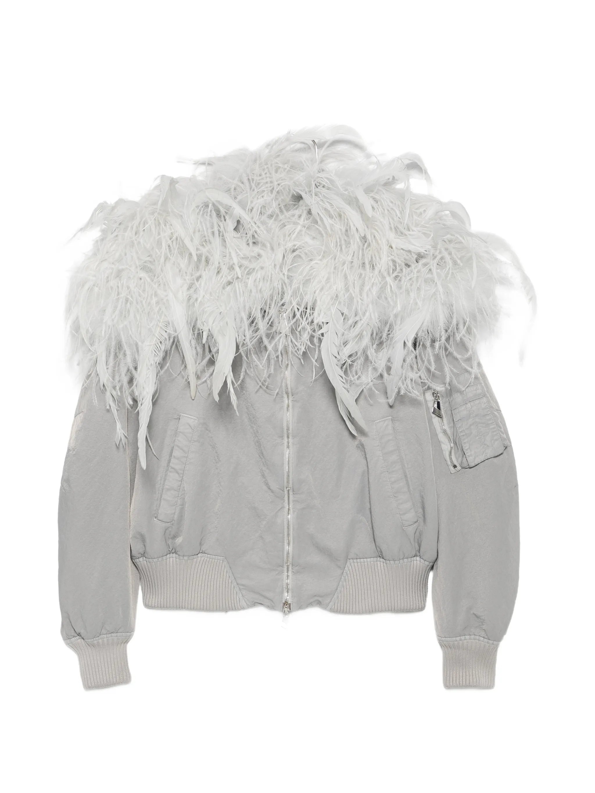 Superattico10 feather bomber jacket