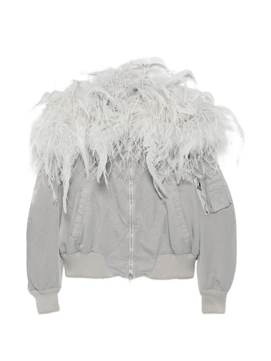 Superattico10 feather bomber jacket