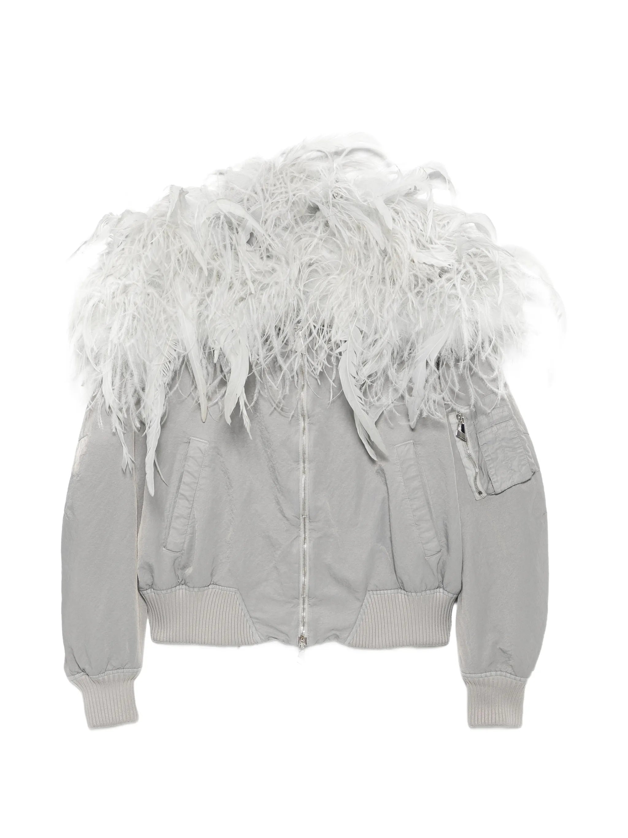 Superattico10 feather bomber jacket