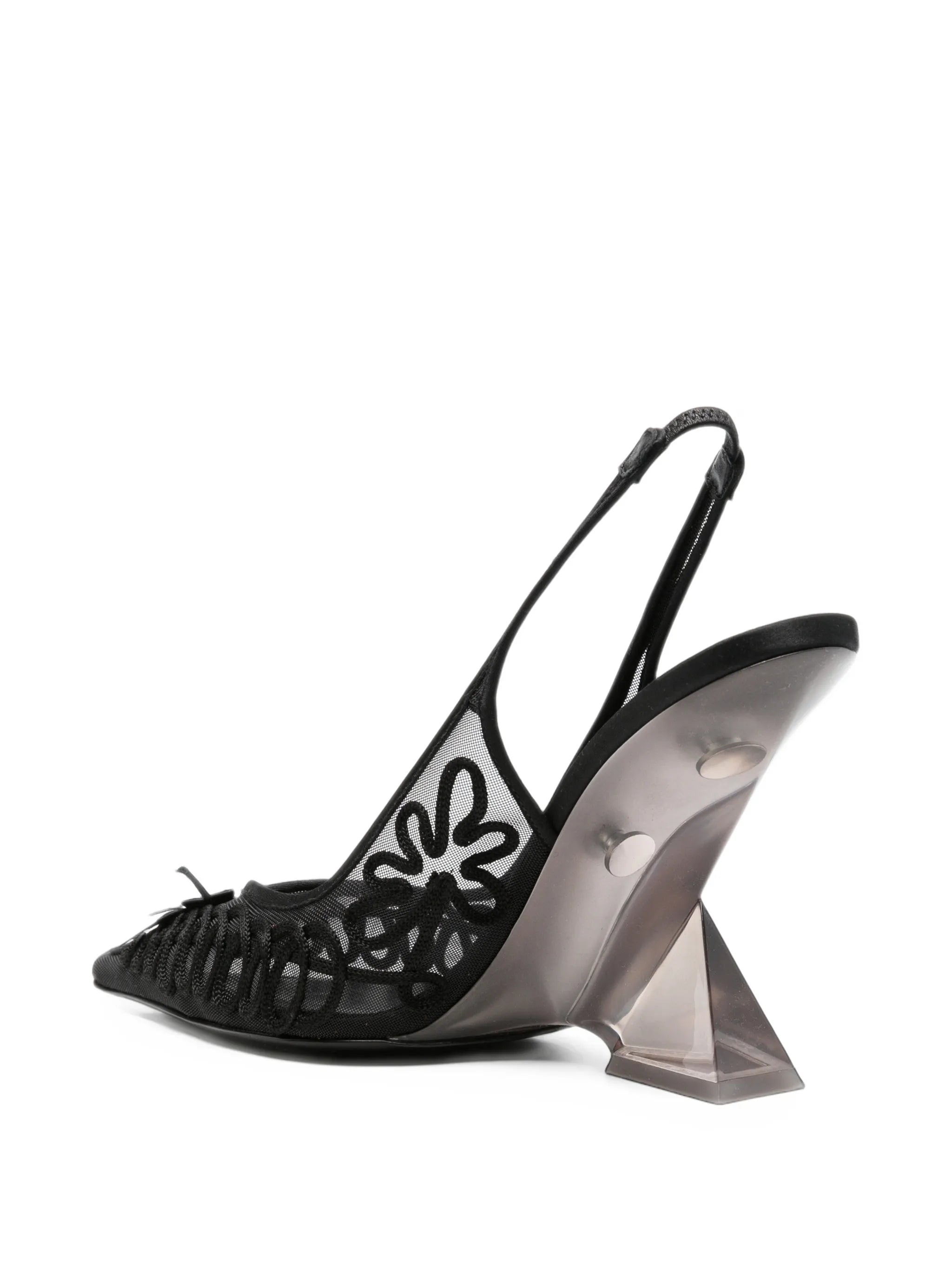 Cheope embroidered mesh pumps