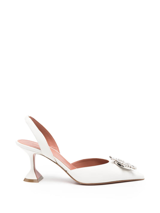 Begum crystal-embellished slingback pumps