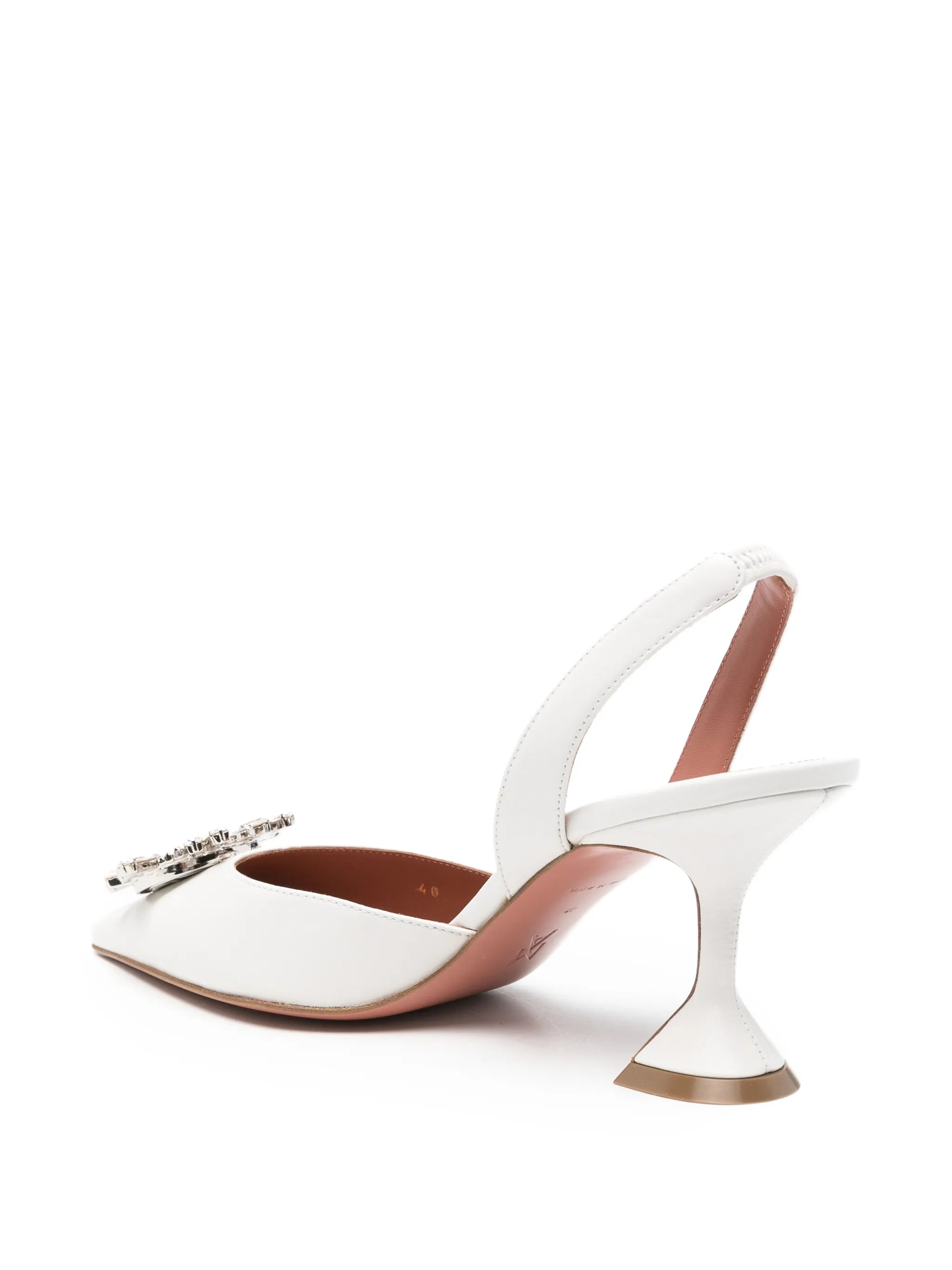 Begum crystal-embellished slingback pumps