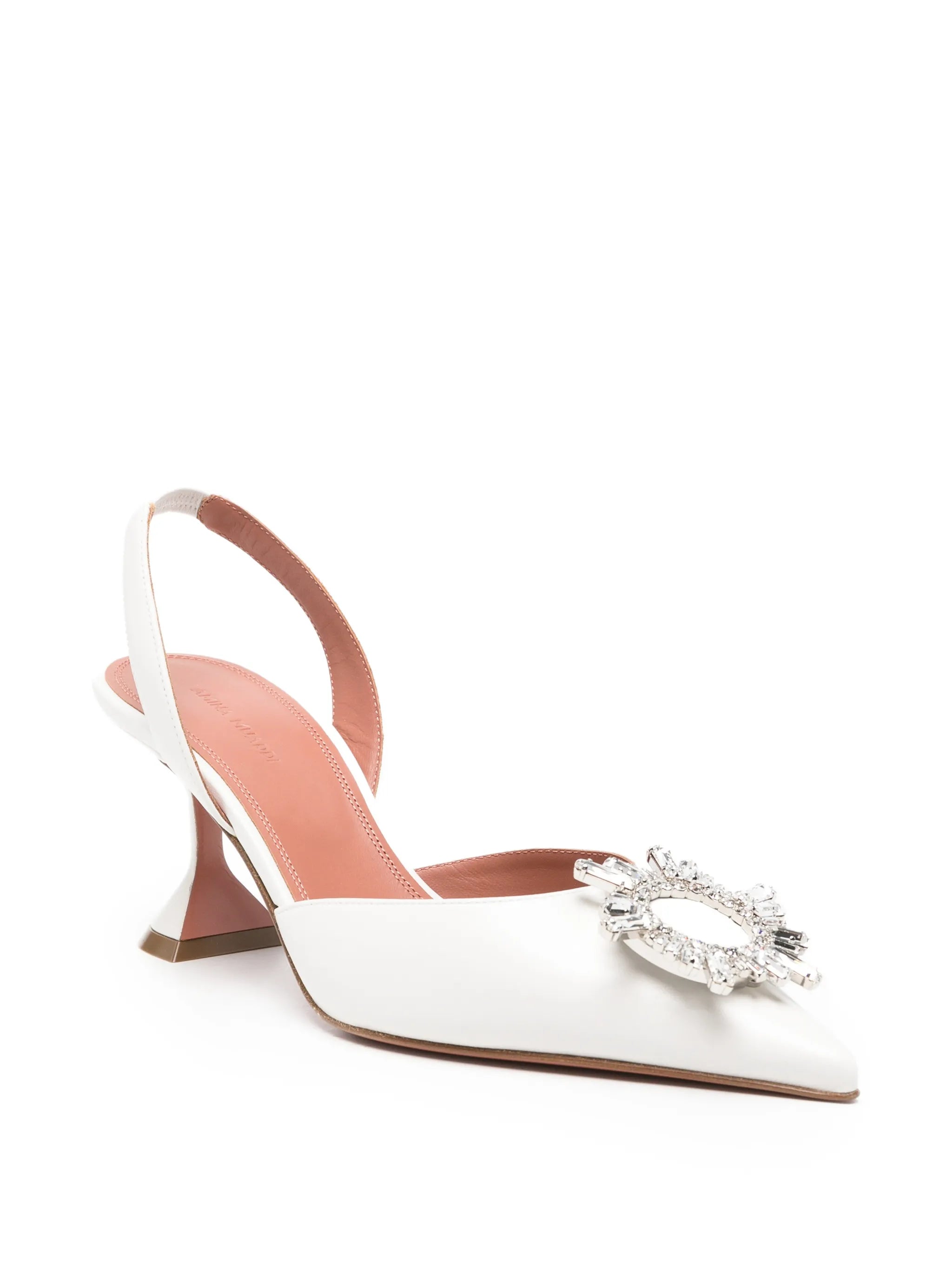 Begum crystal-embellished slingback pumps