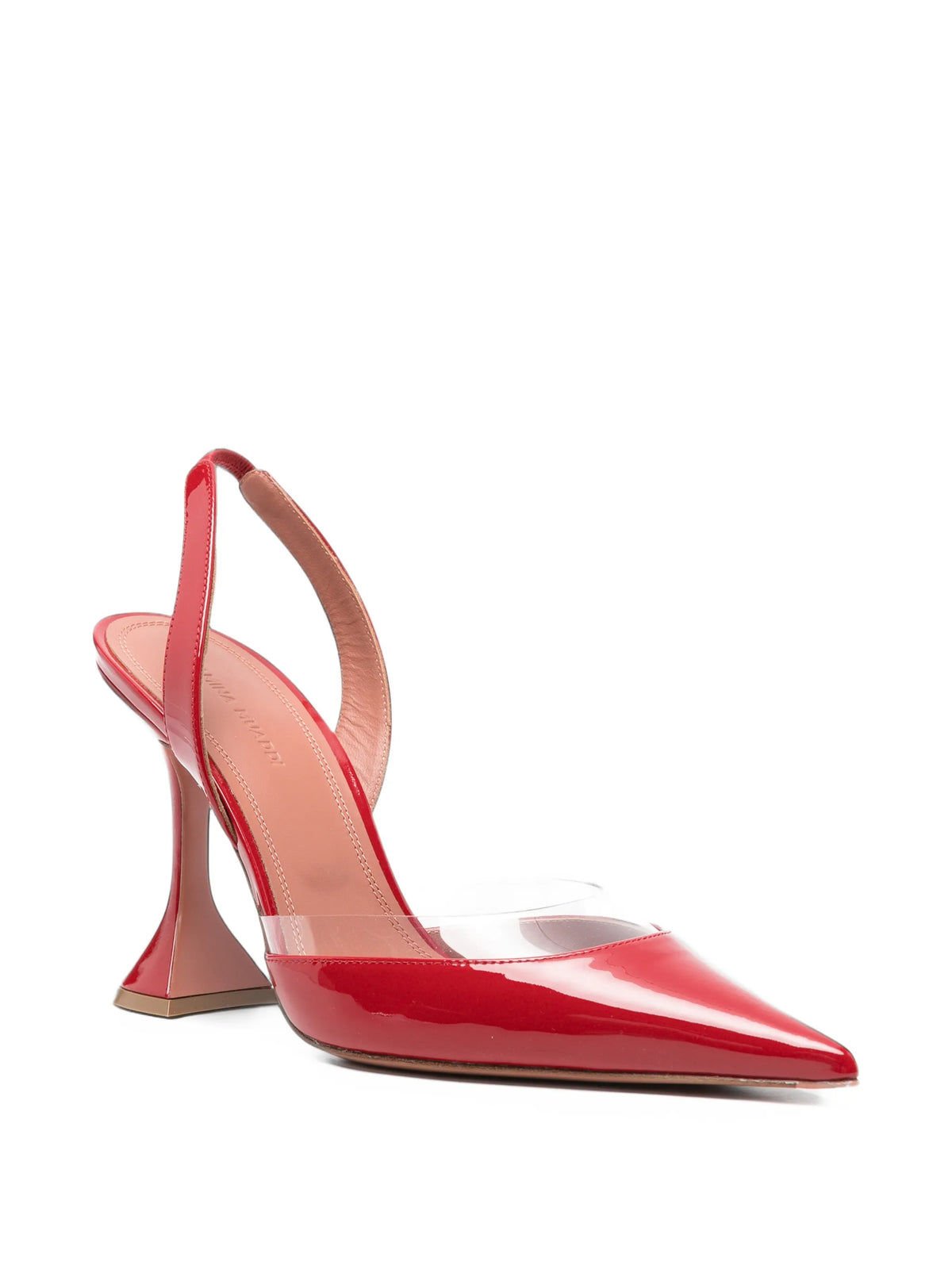 Lara transparent-panel slingback pumps