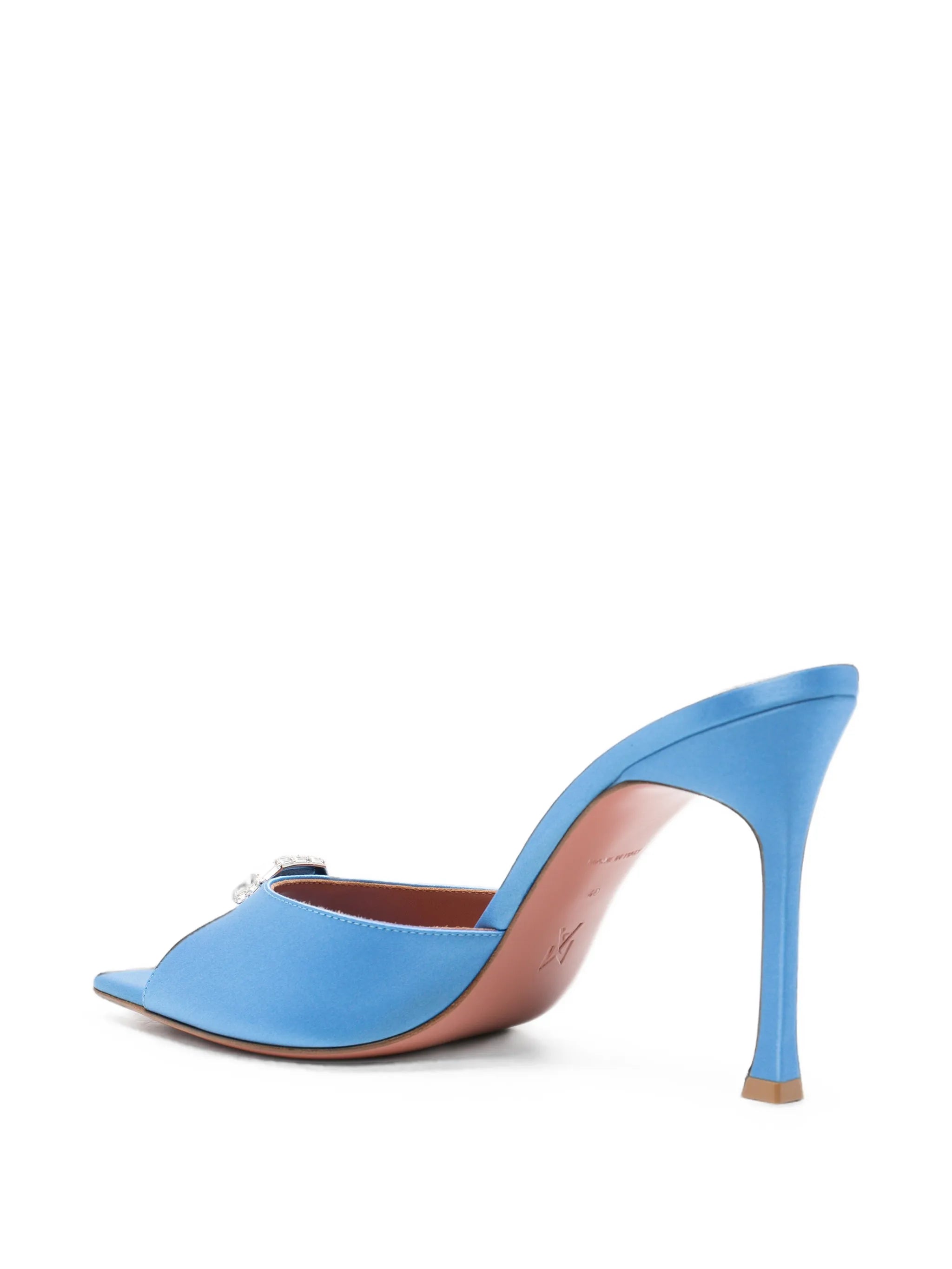 Mini Camelia crystal-embellished mules