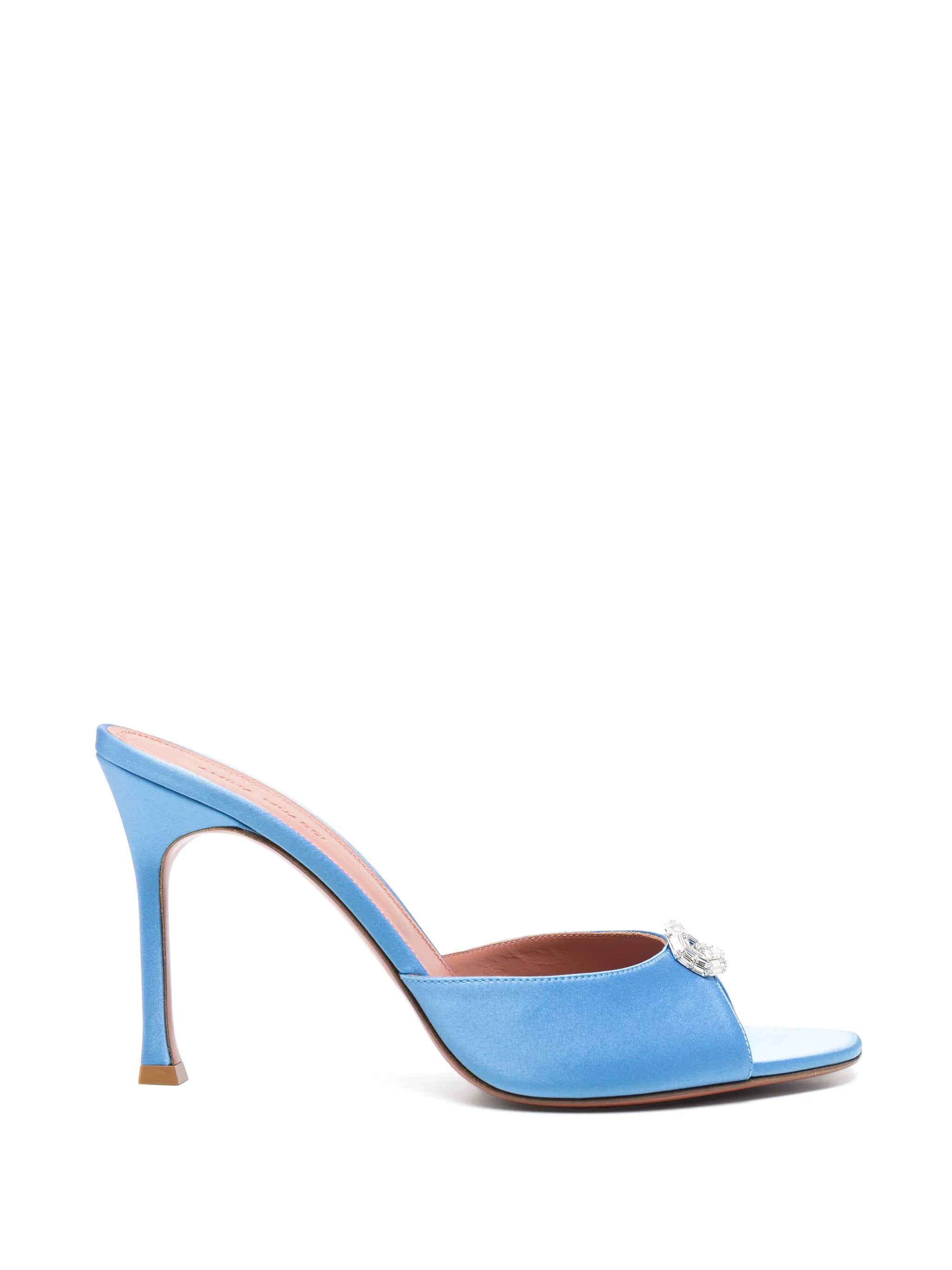 Mini Camelia crystal-embellished mules