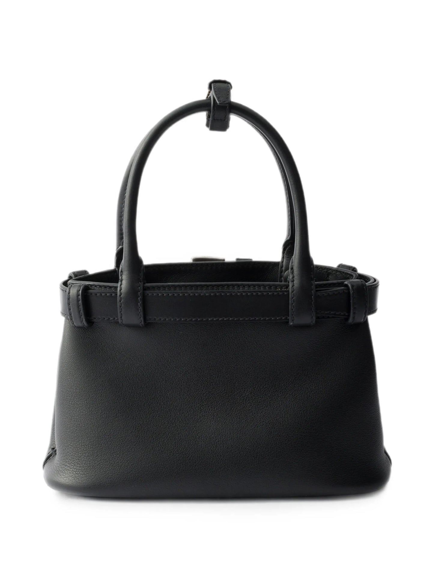 small buckle-detail leather shoulder bag