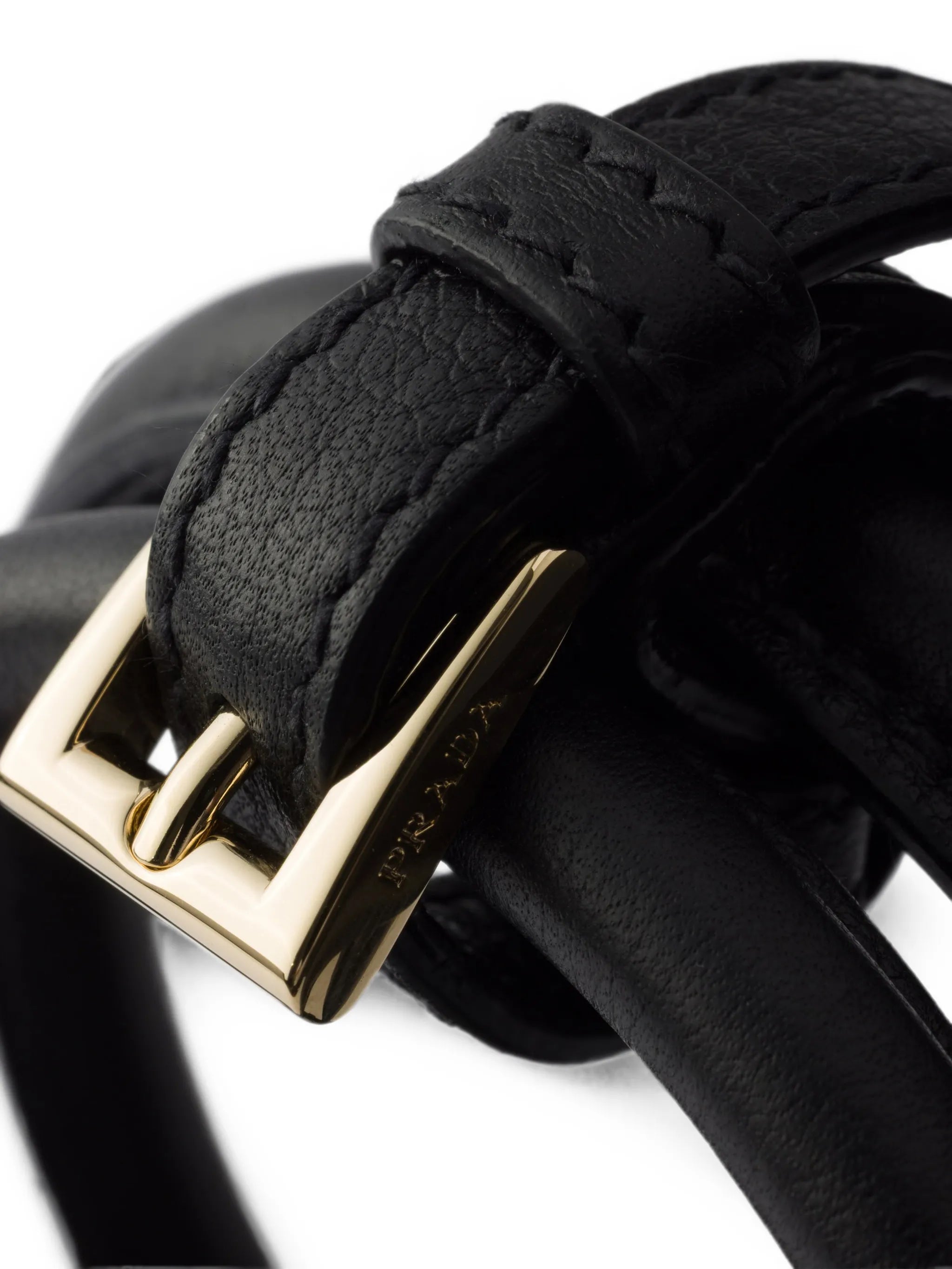 small buckle-detail leather shoulder bag