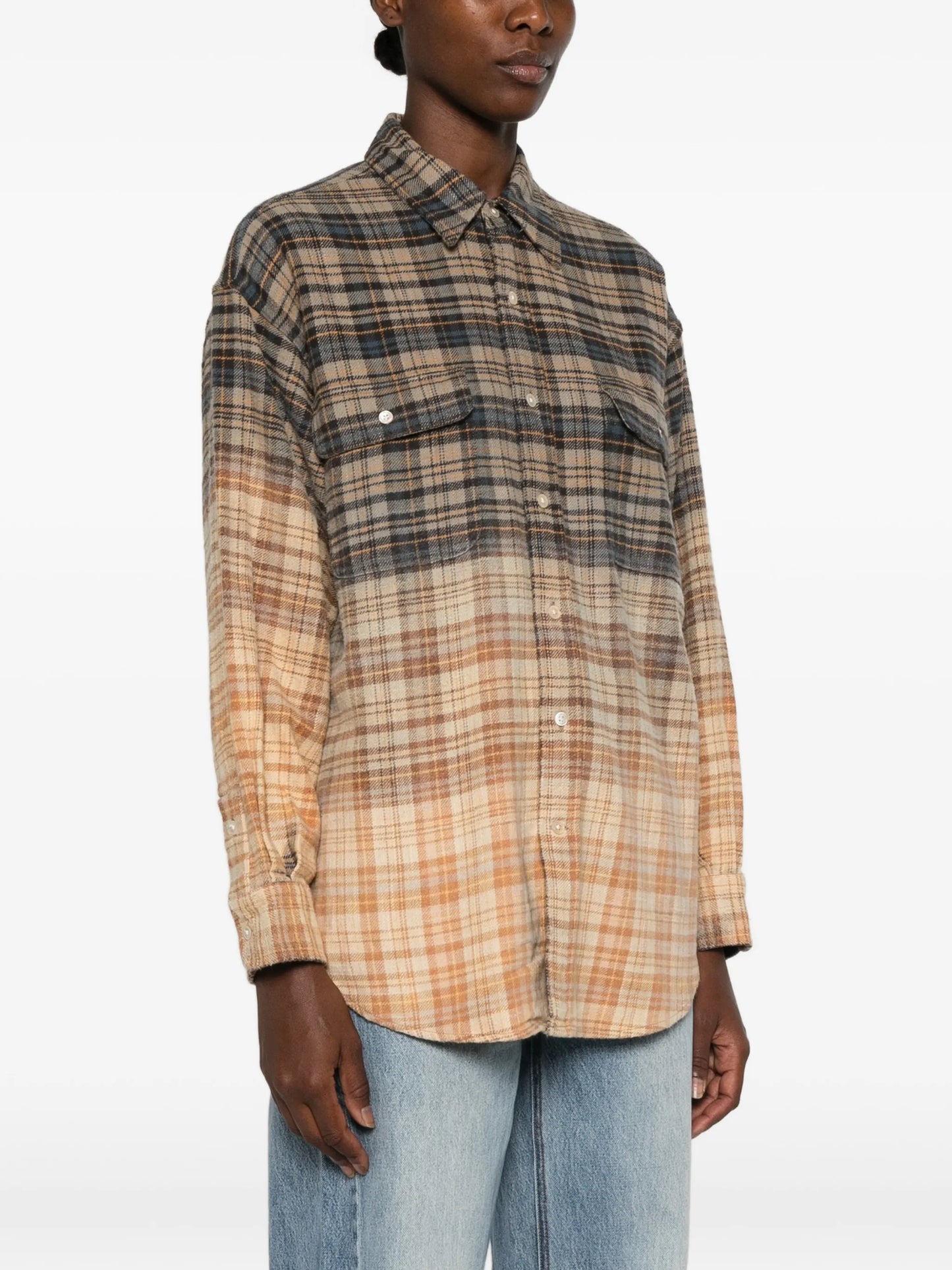 check-pattern shirt