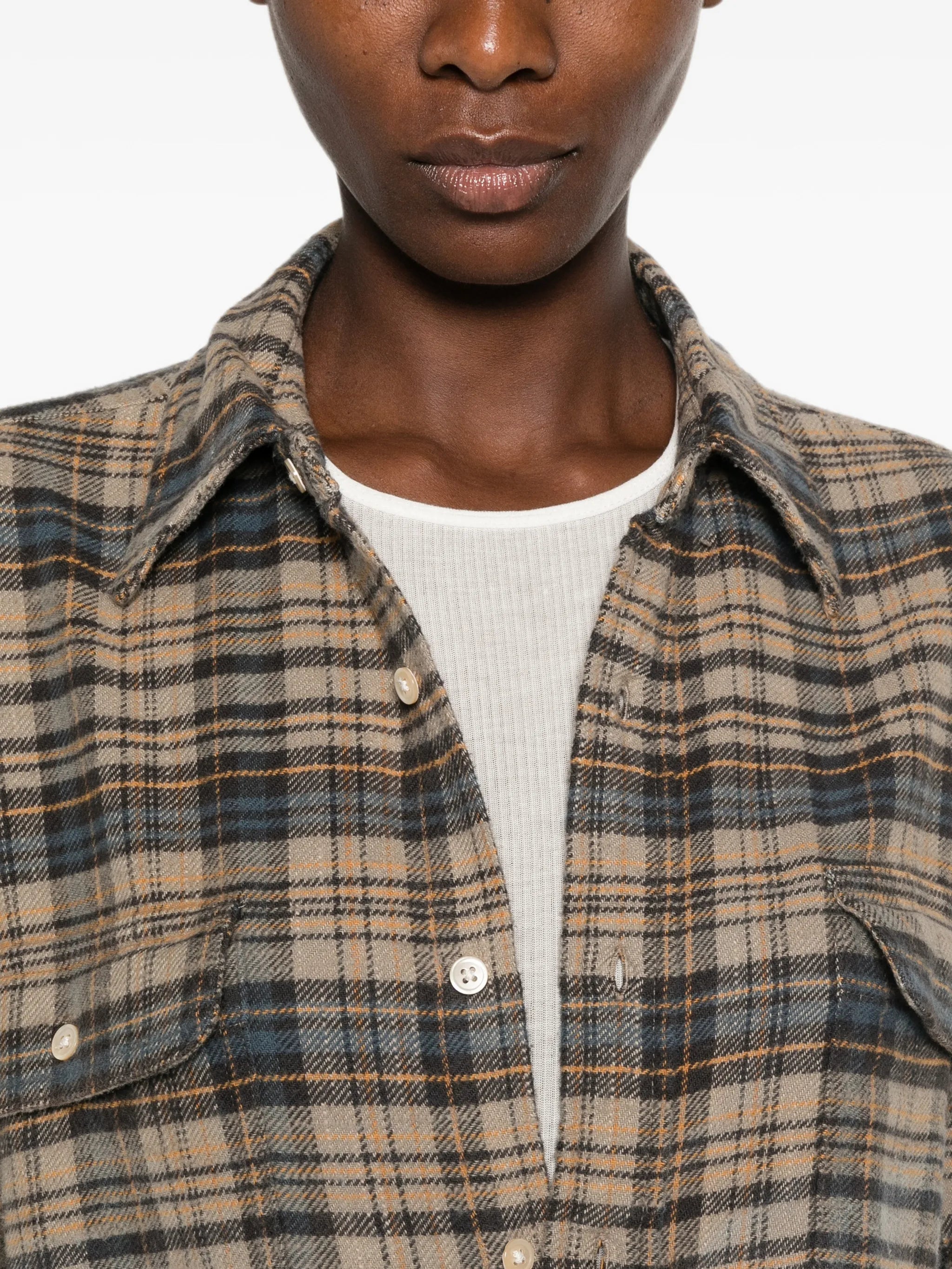 check-pattern shirt
