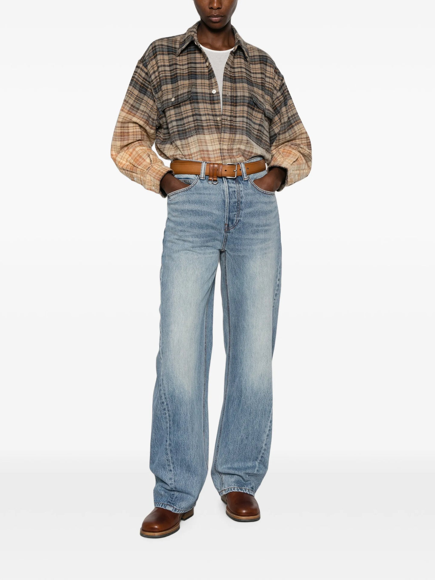 check-pattern shirt