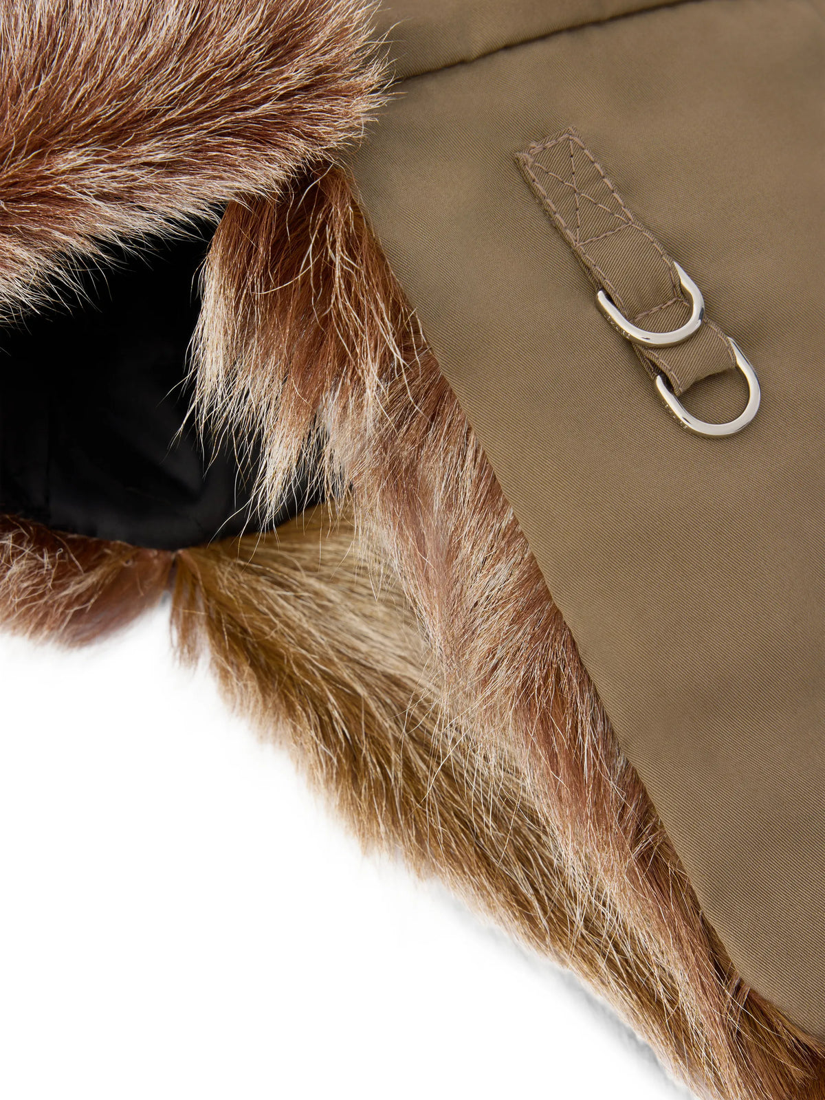 fuzzy chapka in long-hair goat leather