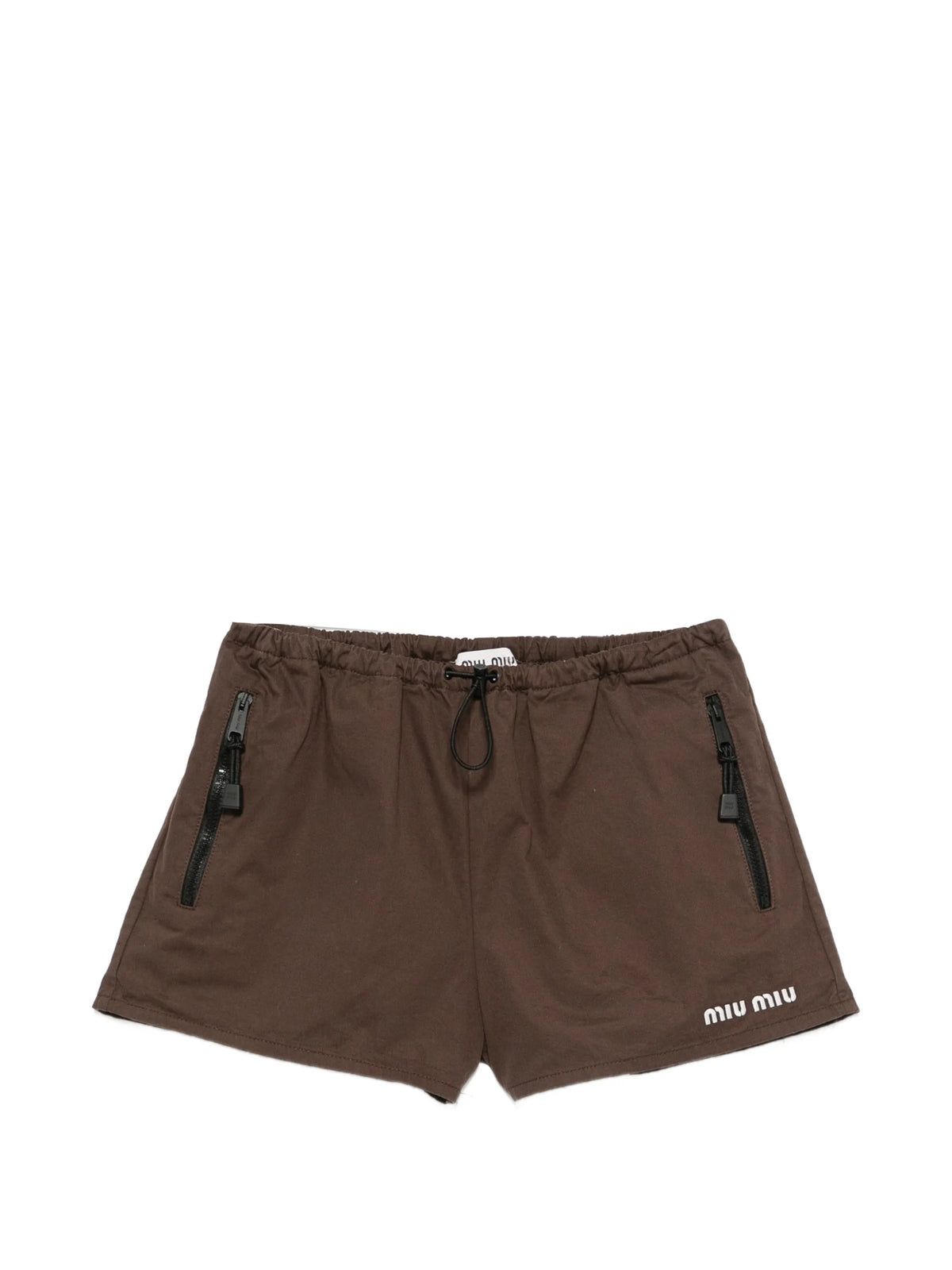 washed gabardine shorts