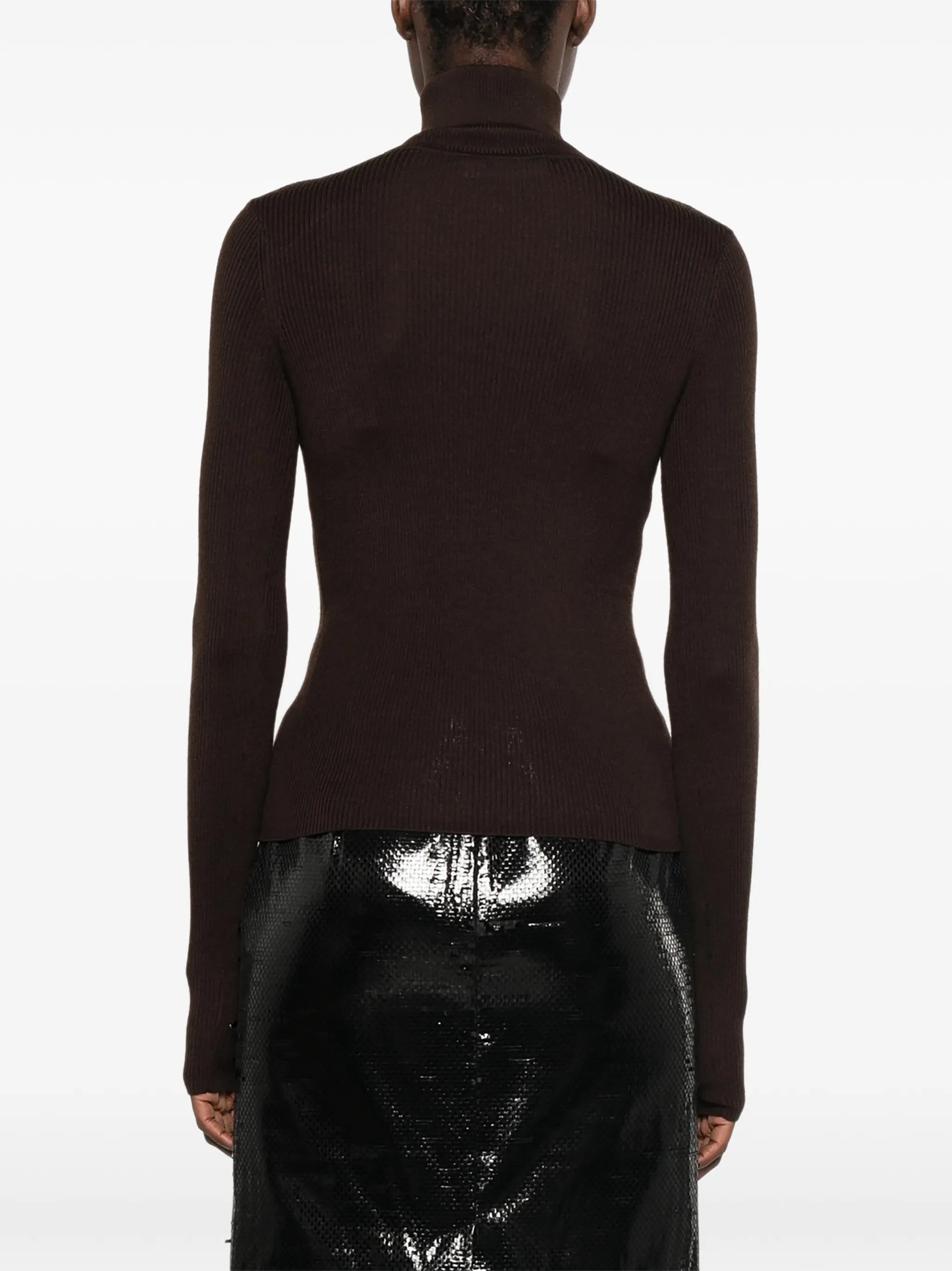 Sade ribbed-knit quarter-zip sweater