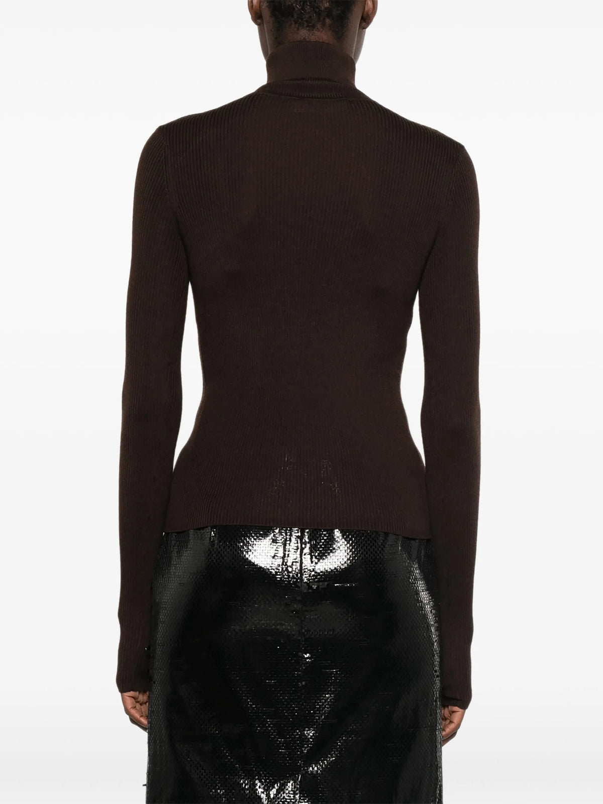 Sade ribbed-knit quarter-zip sweater