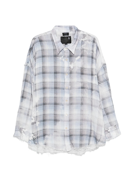 frayed-hem shirt
