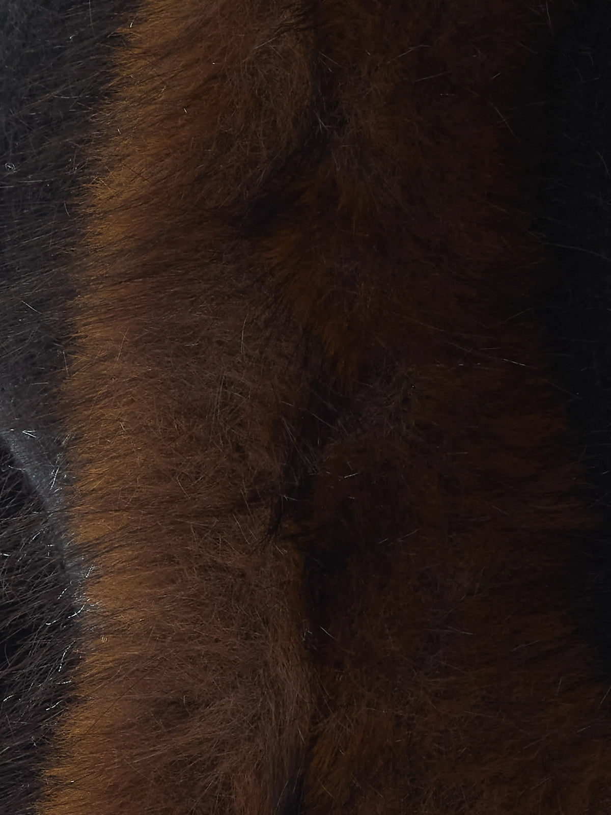 black faux fur knit cardigan