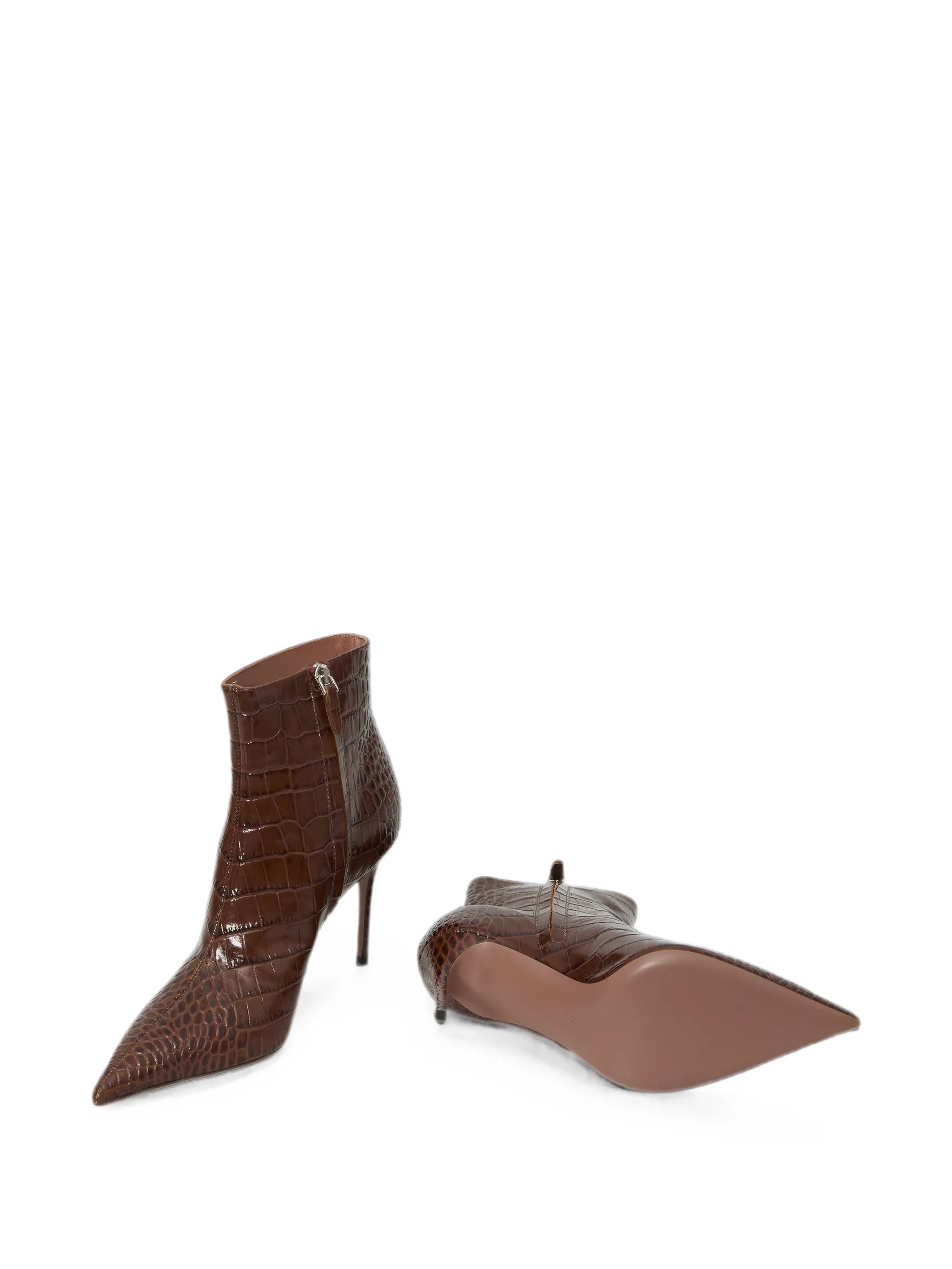 Vera 85 crocodile-print ankle boots