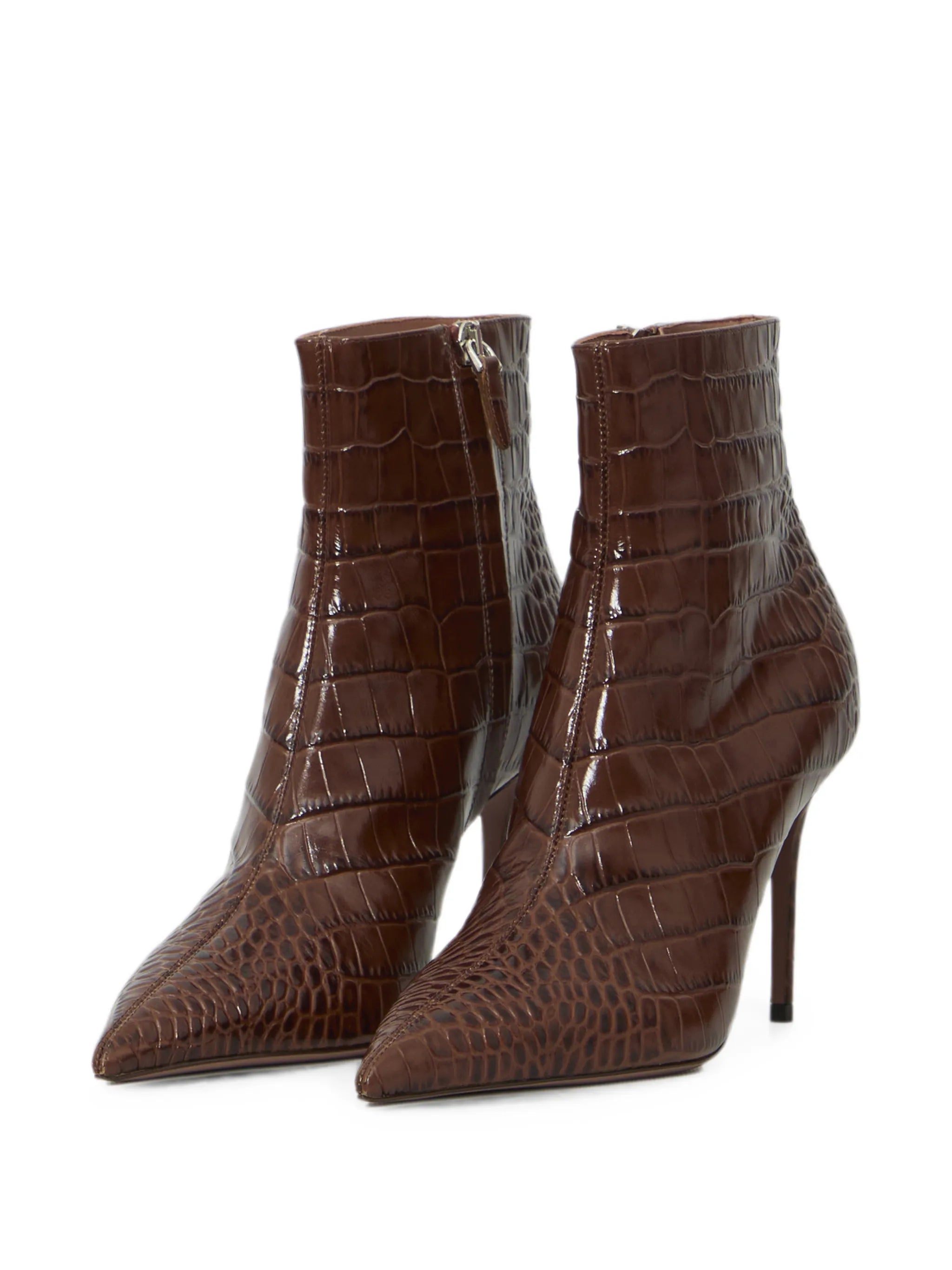 Vera 85 crocodile-print ankle boots