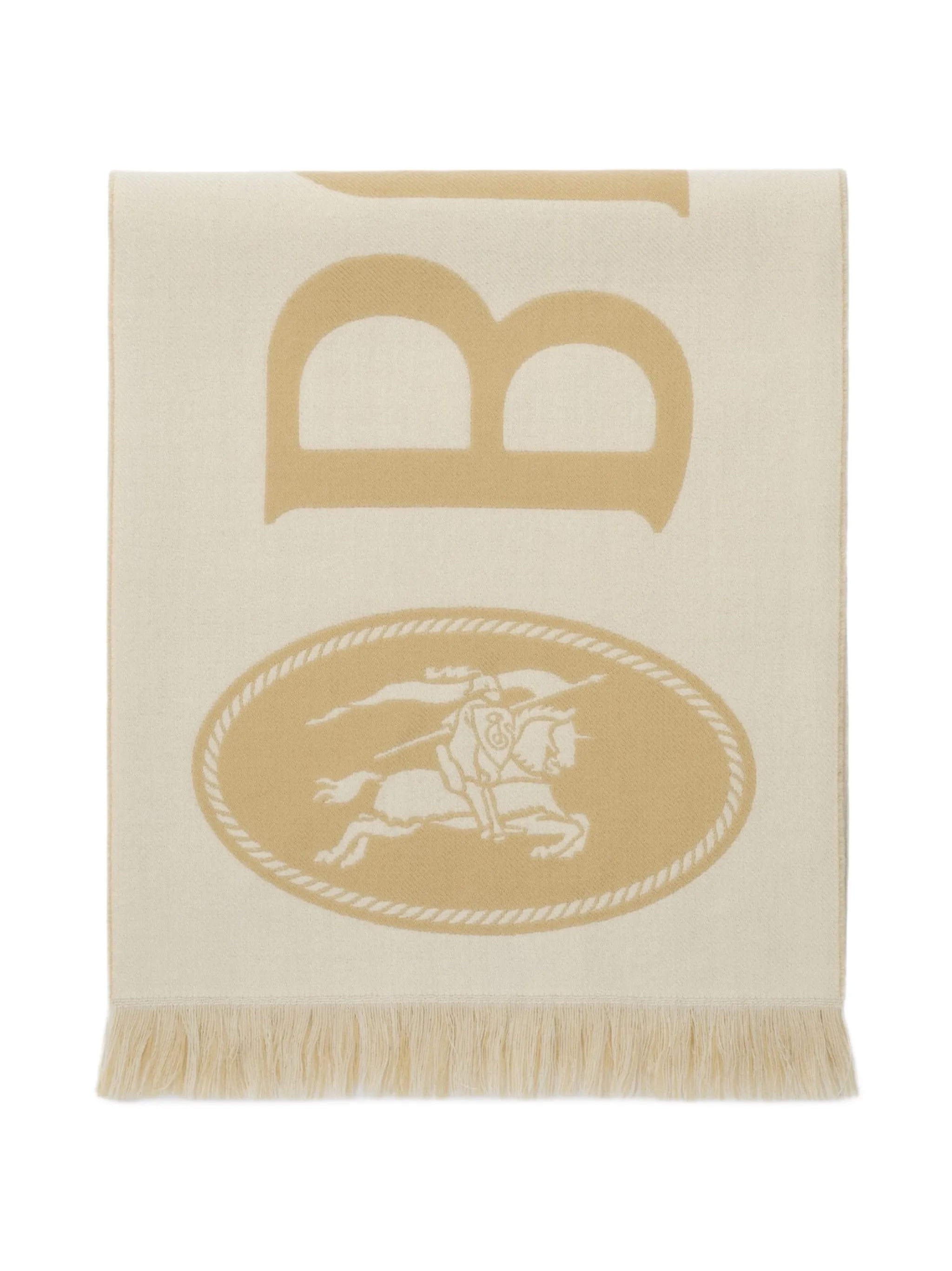 logo wool scarf