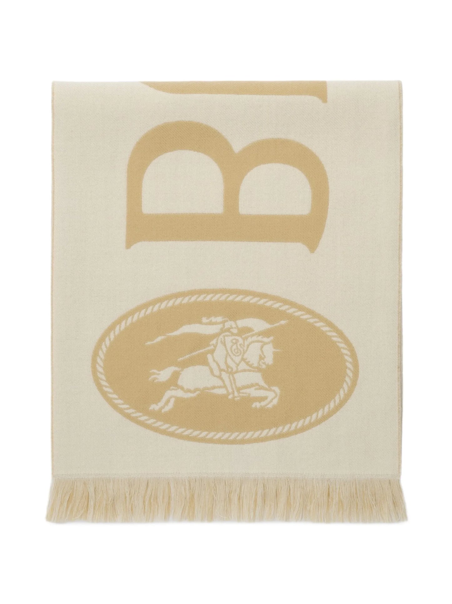logo wool scarf