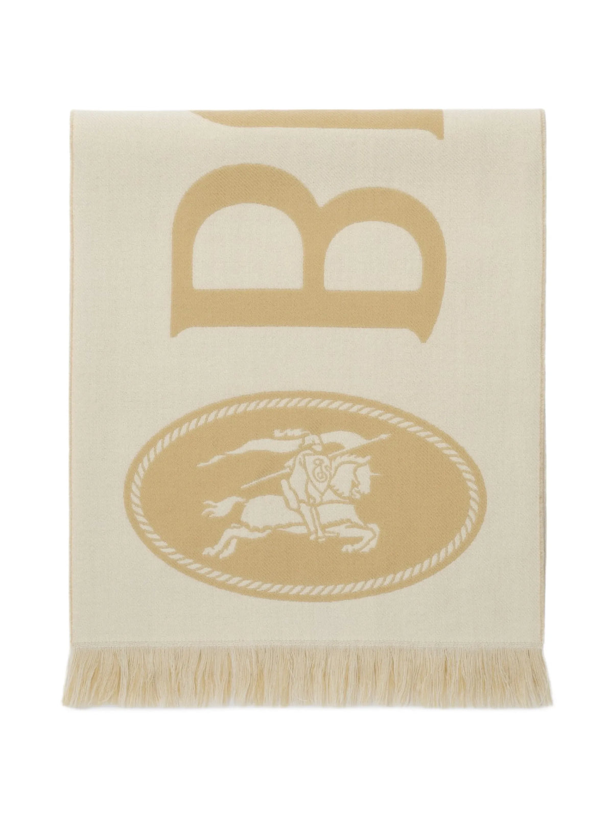 logo wool scarf