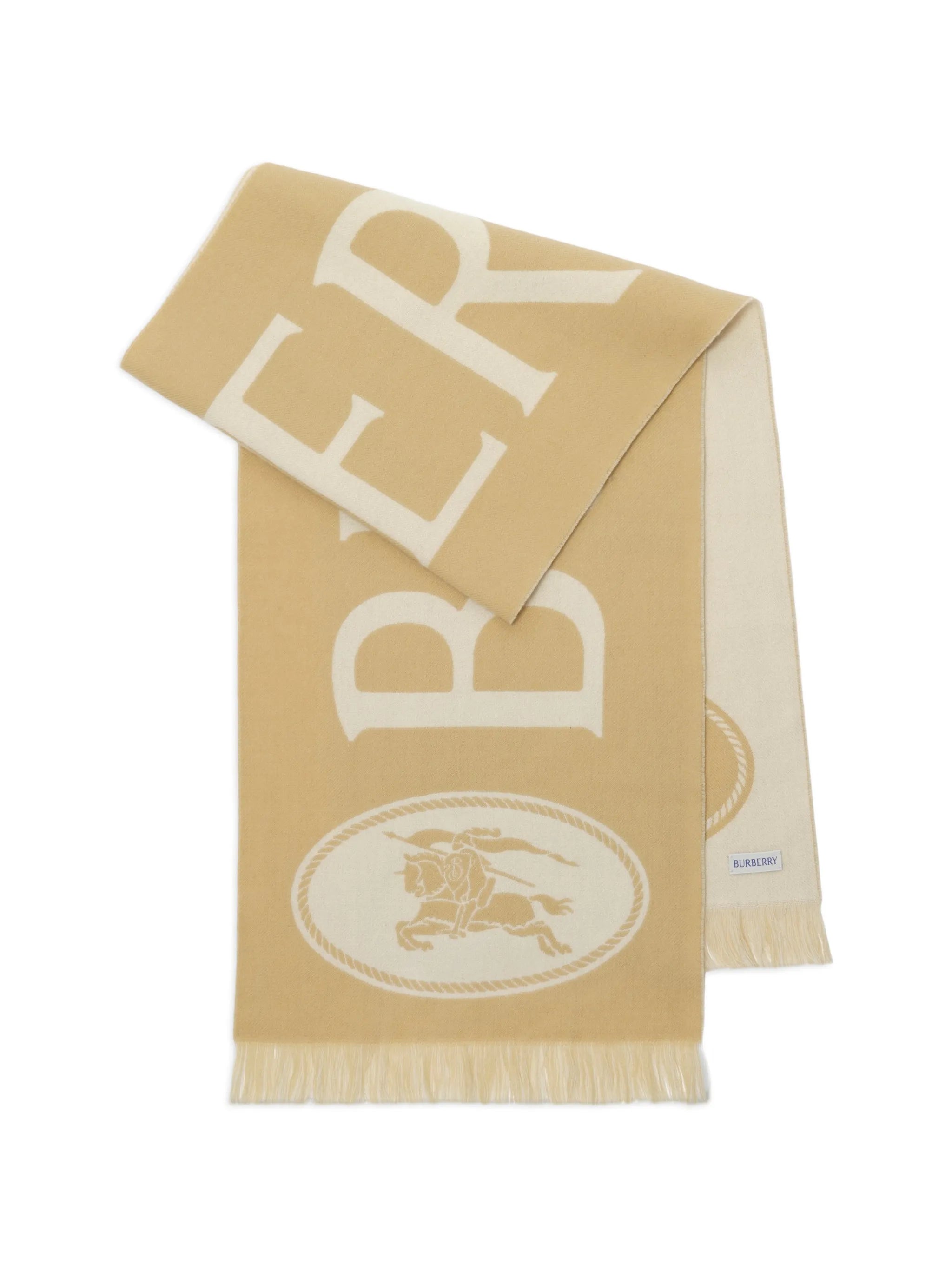 logo wool scarf