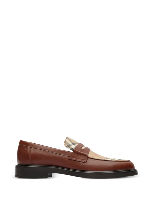 leather Pembroke loafers