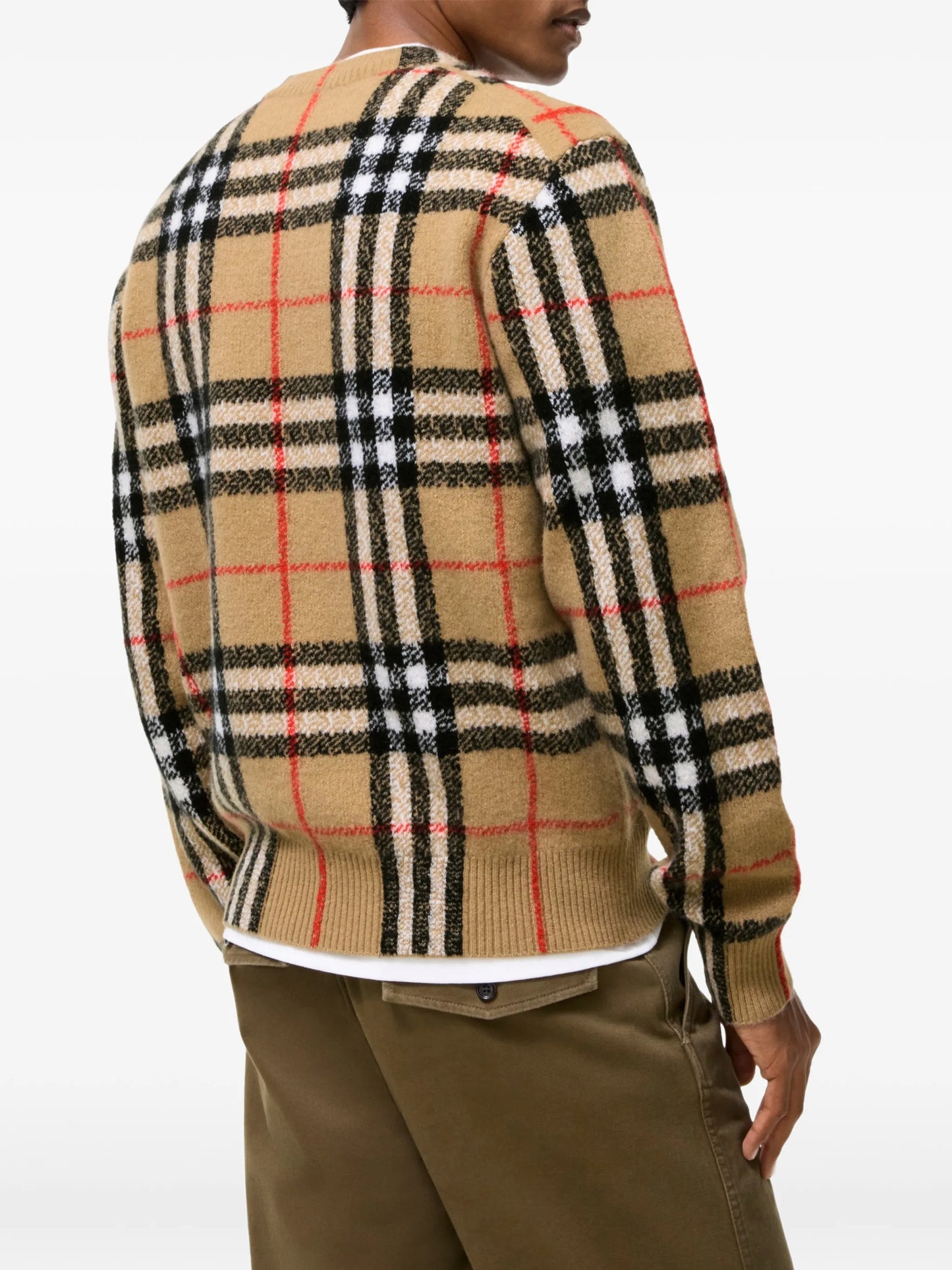 Check cashmere sweater