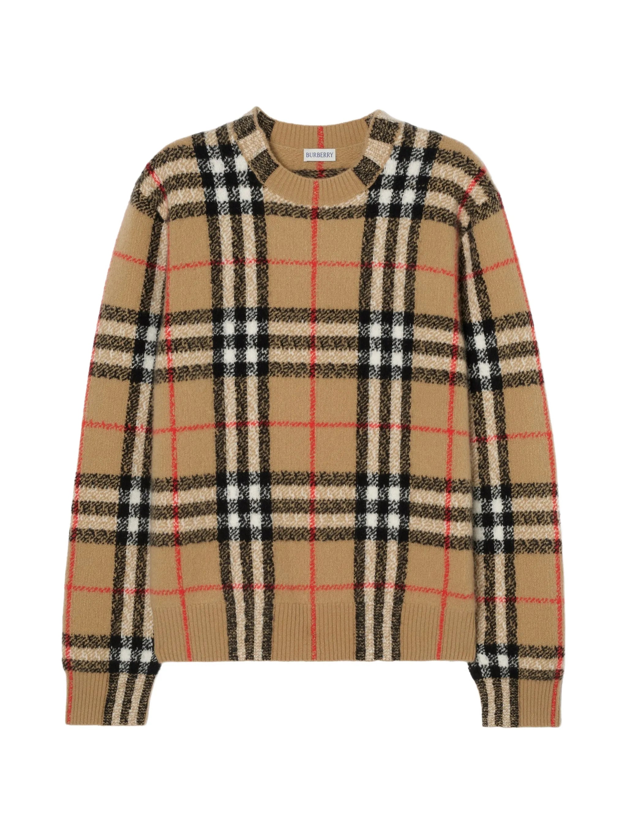 Check cashmere sweater