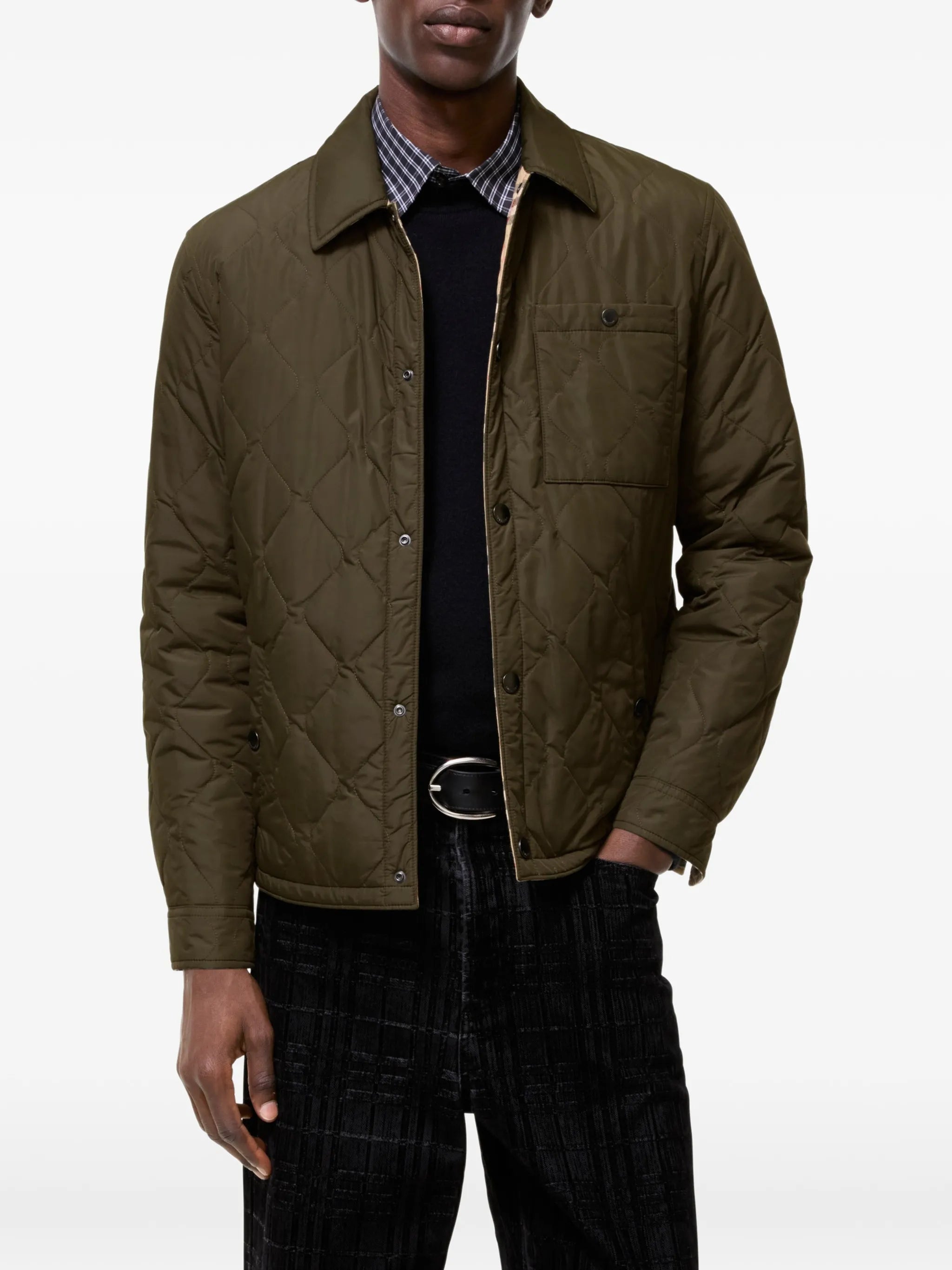 reversible quilted nylon Brighton overshirt