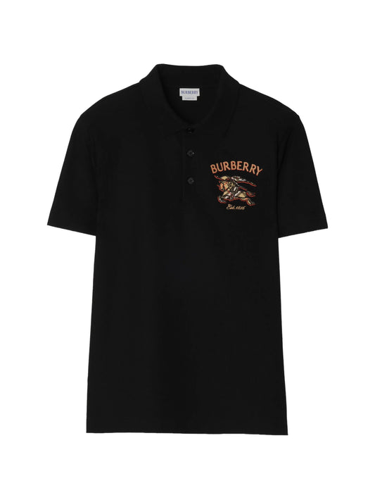 Knight Check cotton polo shirt