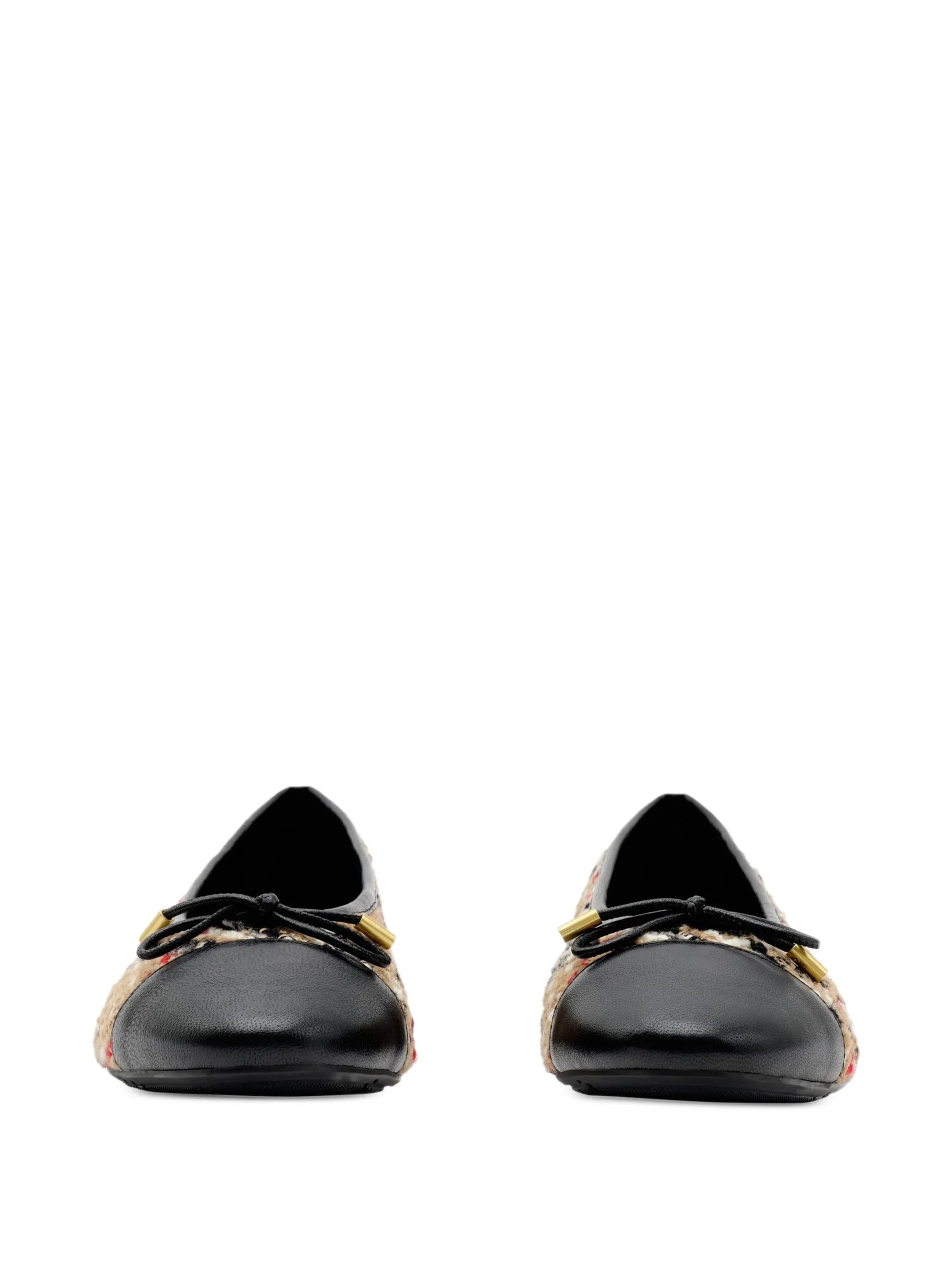 Check bouclé Highgate ballerinas