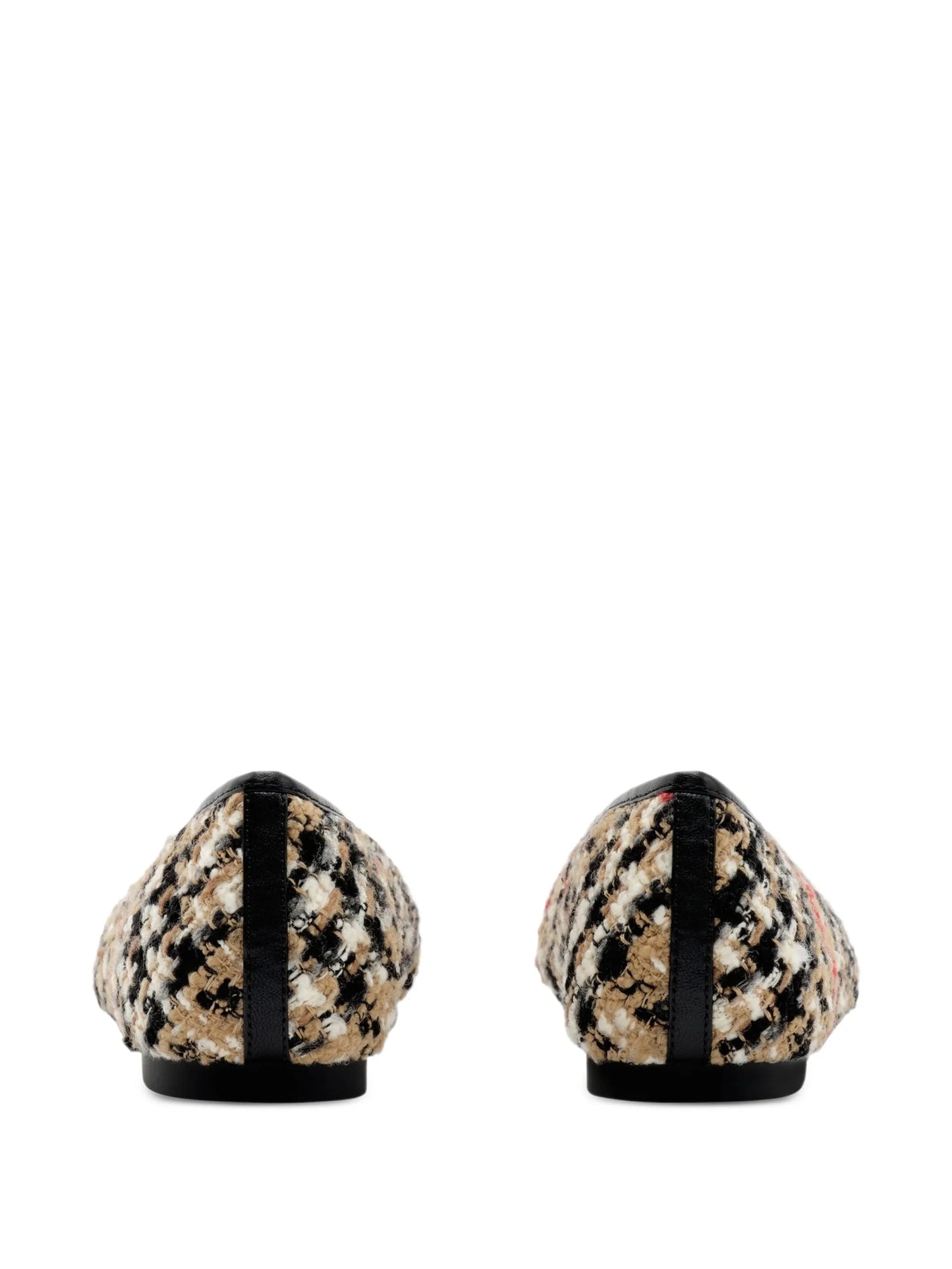 Check bouclé Highgate ballerinas